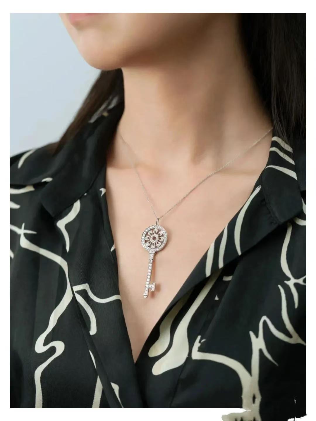 Tiffany & Co. TIFFANY 蒂芙尼项链 太阳花钥匙项链 精工版本 带logo