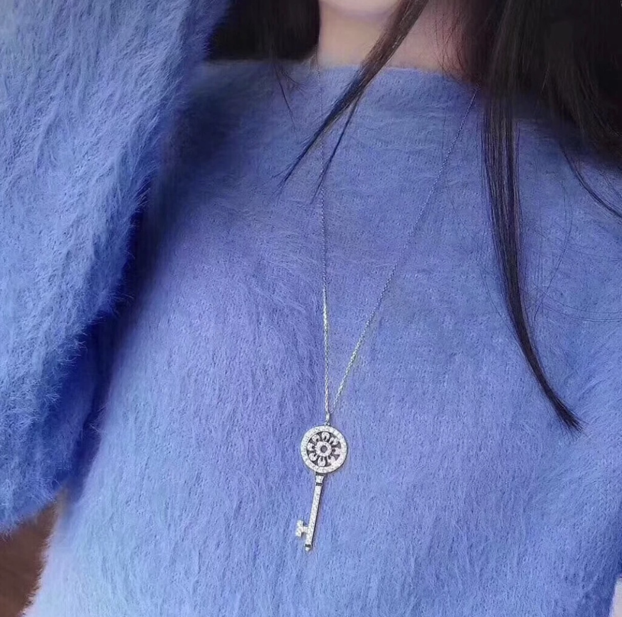 Tiffany & Co. TIFFANY 蒂芙尼项链 太阳花钥匙项链 精工版本 带logo