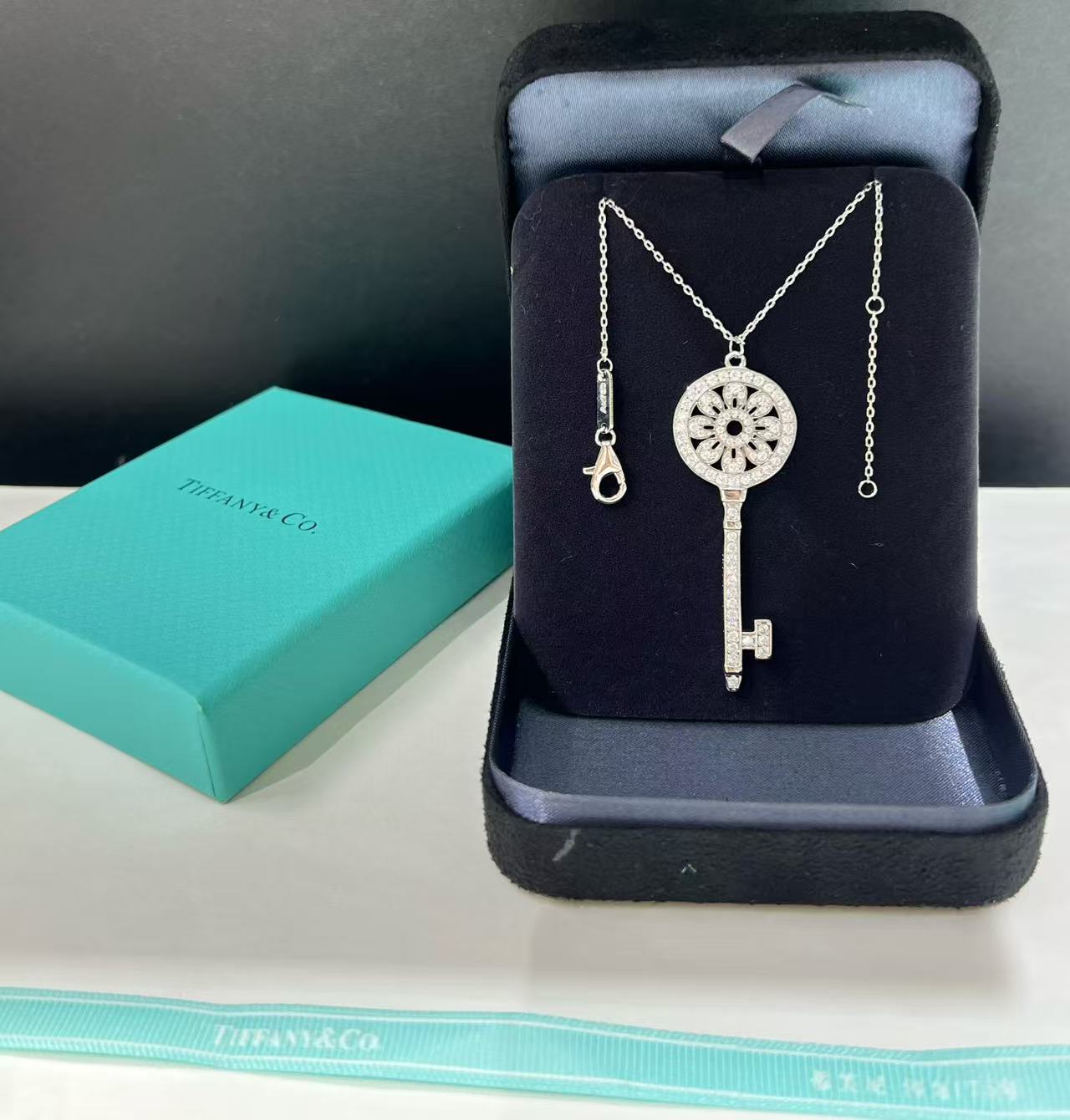 Tiffany & Co. TIFFANY 蒂芙尼项链 太阳花钥匙项链 精工版本 带logo