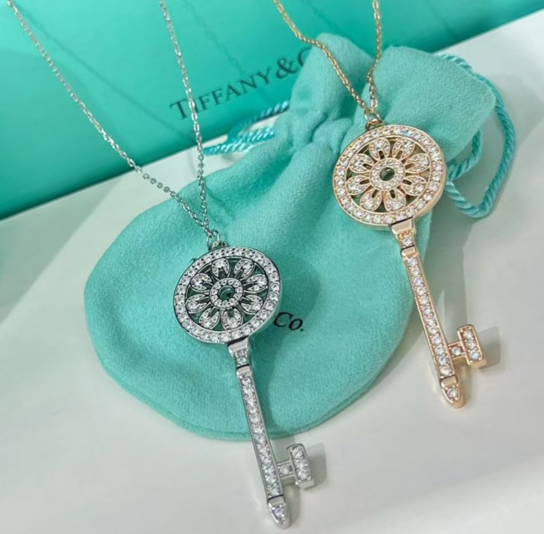 Tiffany & Co. TIFFANY 蒂芙尼项链 太阳花钥匙项链 精工版本 带logo