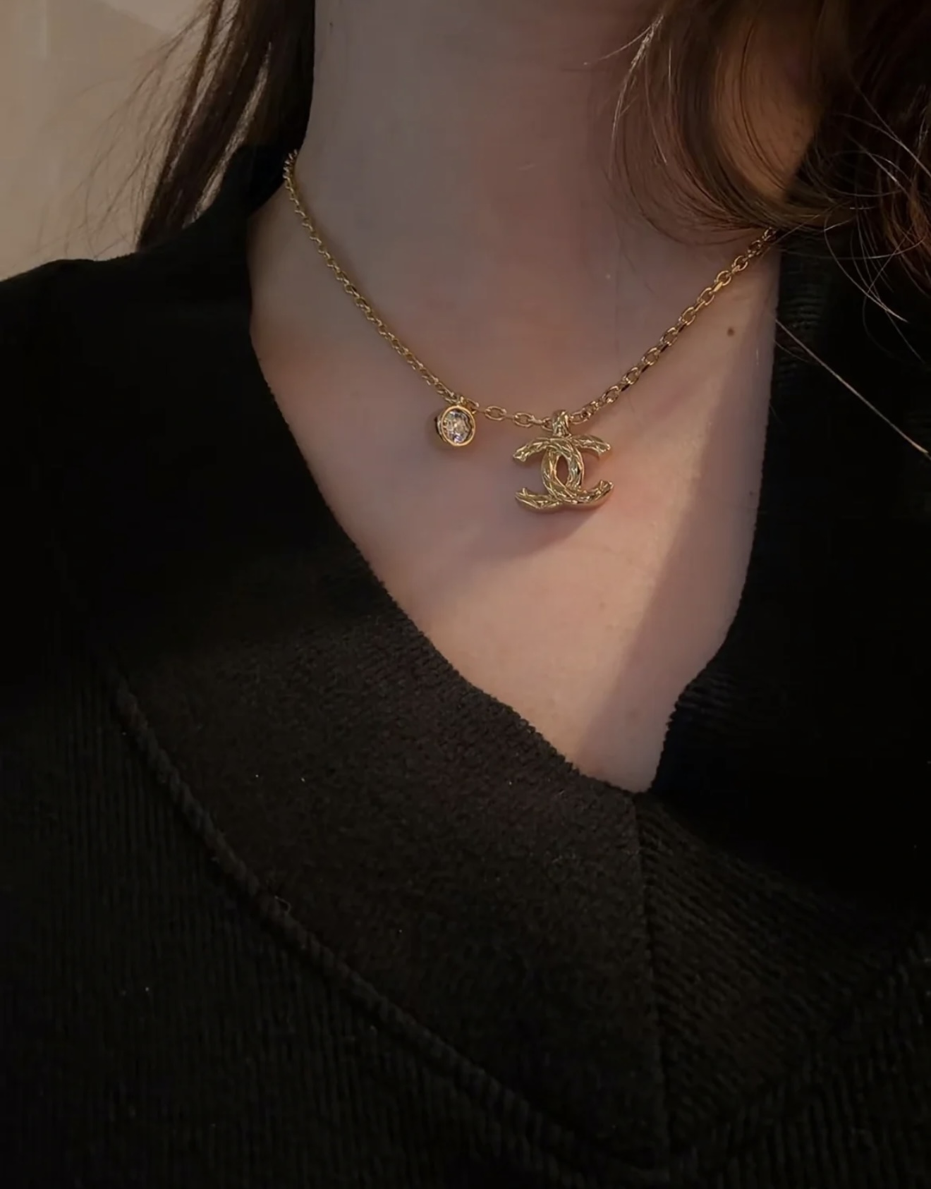 Chanel 香 菱格coco菱格双c单钻组合字母项链26P春夏最新款
