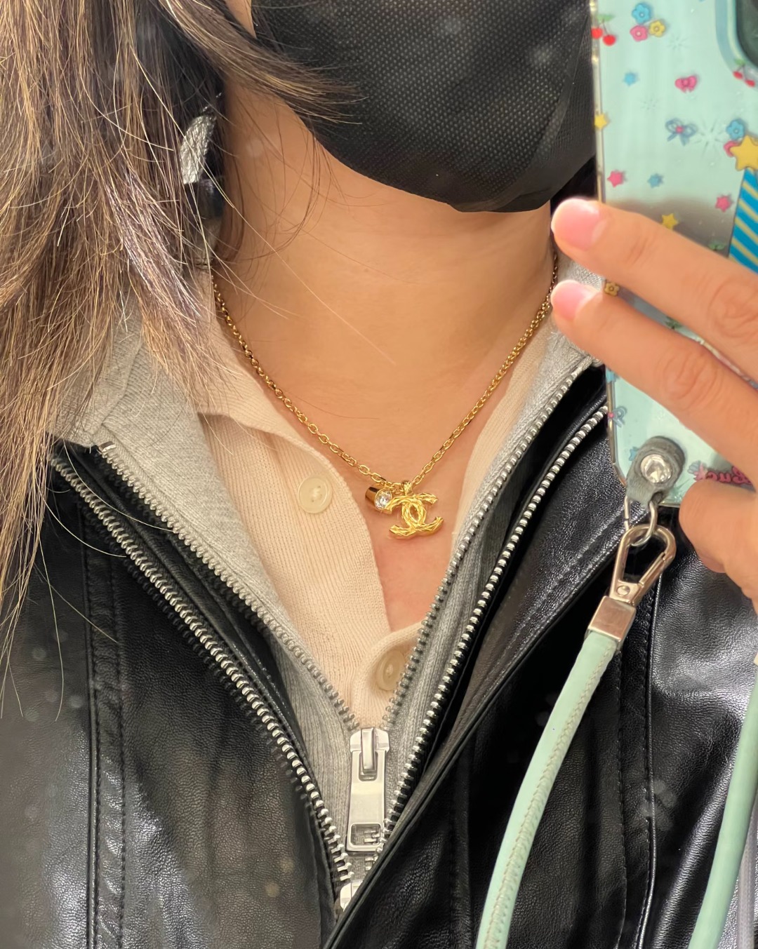 Chanel 香 菱格coco菱格双c单钻组合字母项链26P春夏最新款