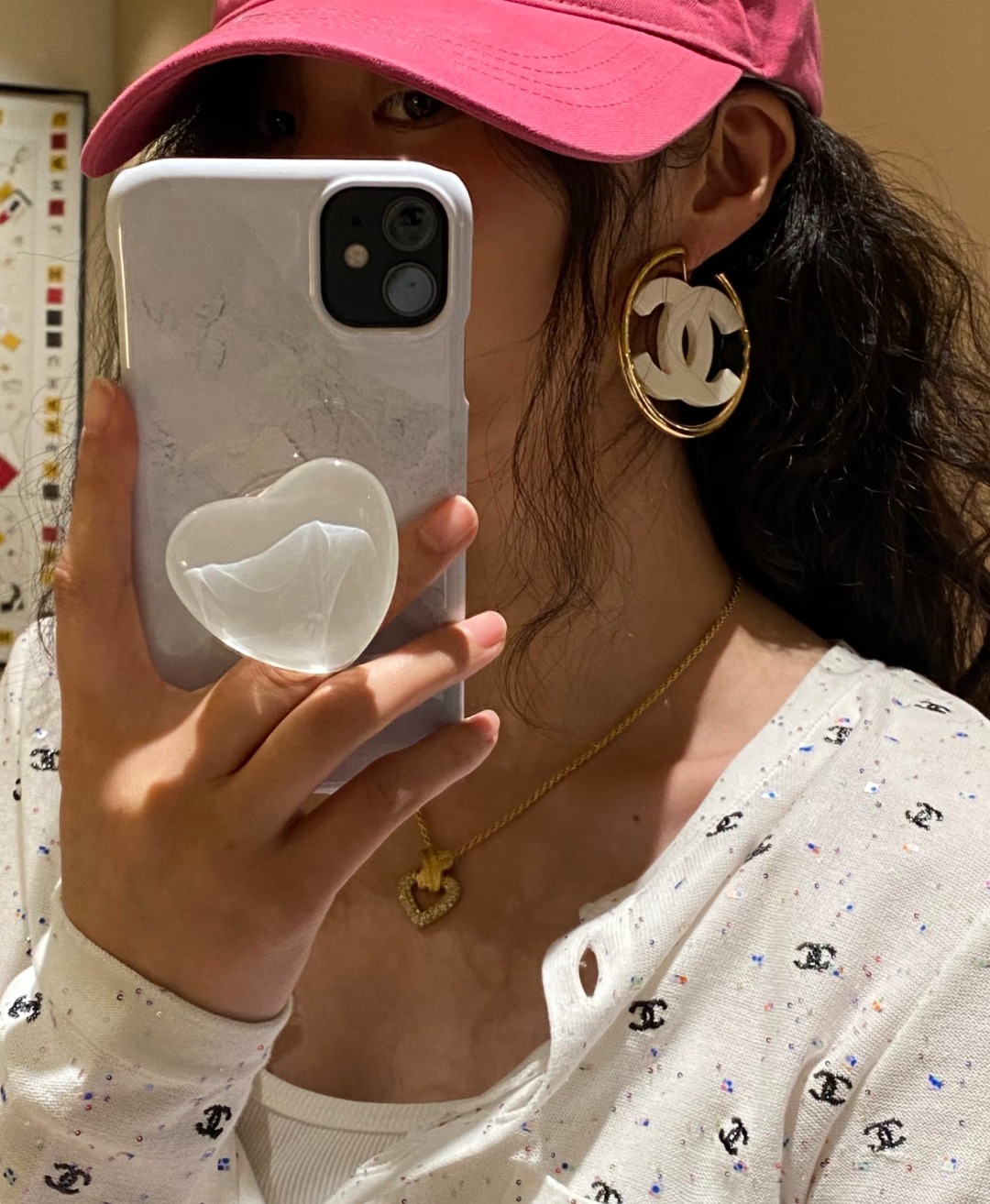 Chanel 超大号 新款CHANEL 香奈儿好品大号字母圆环耳环