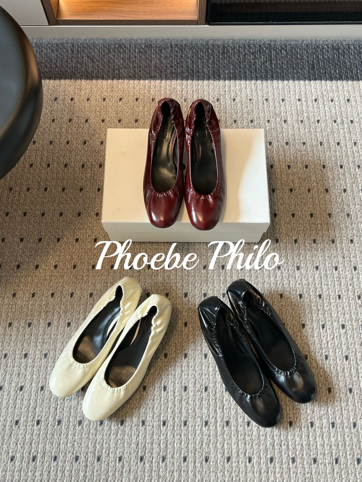 Phoebe Phil*｜Tacones tipo gatito con pliegues de ballet