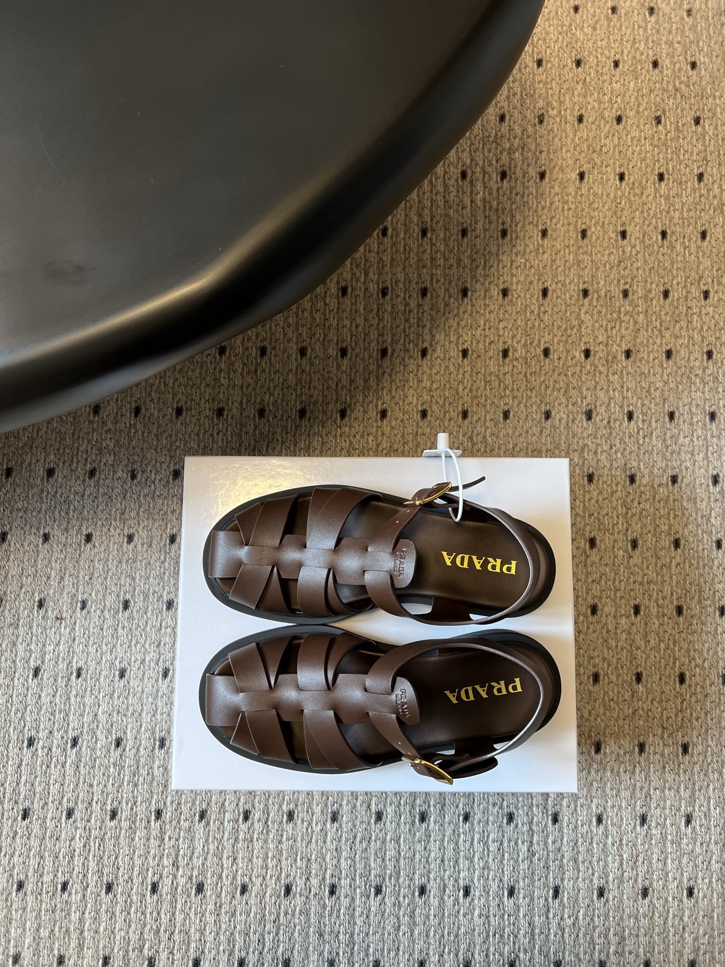 Prada Prad* 26ss 春夏新款编织镂空罗马凉鞋