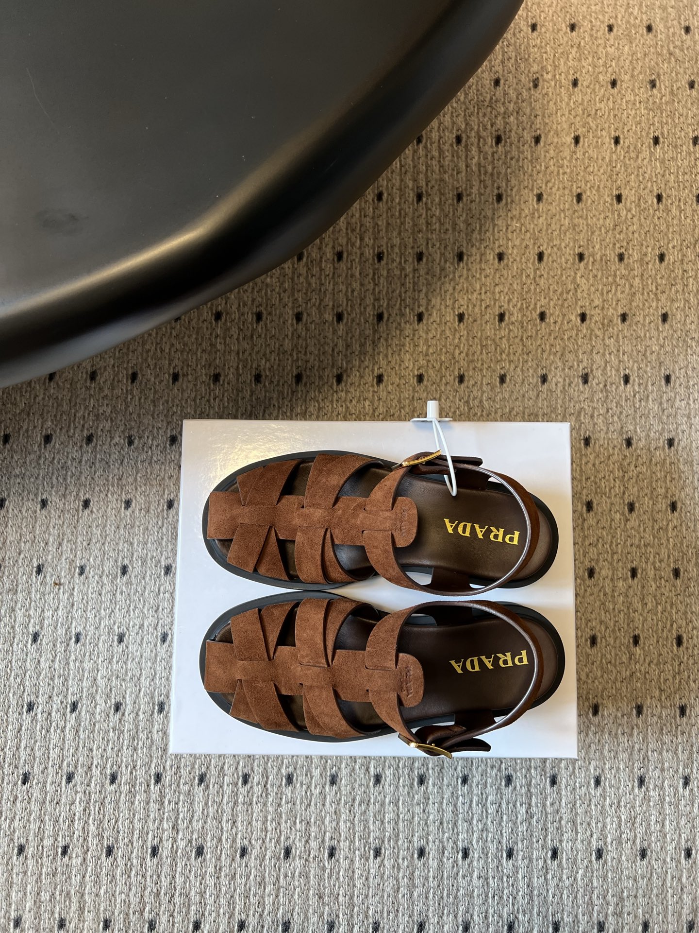 Prada Prad* 26ss 春夏新款编织镂空罗马凉鞋