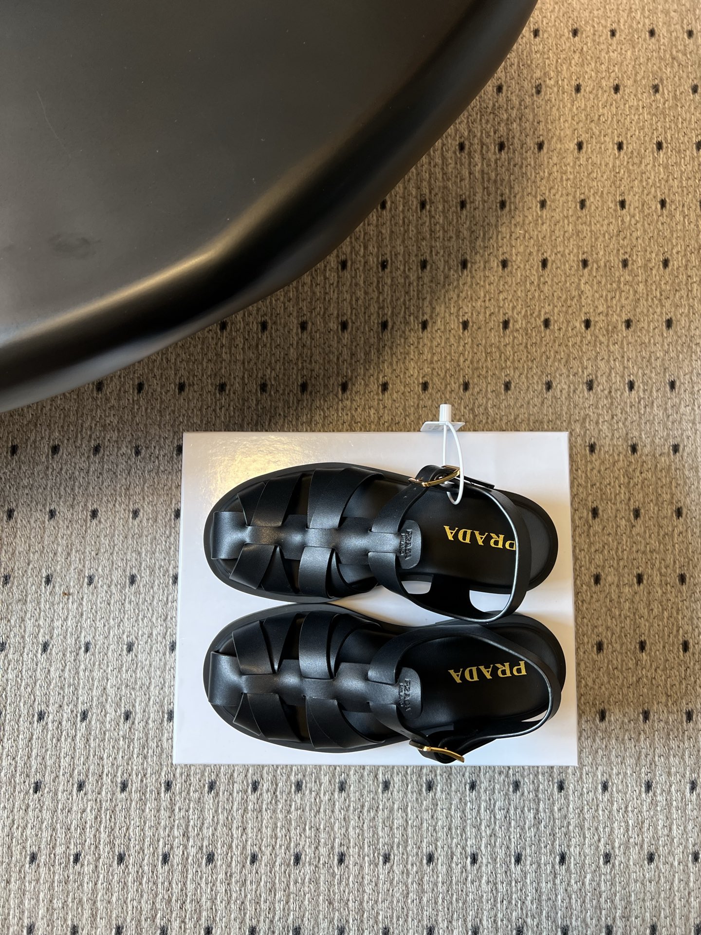 Prada Prad* 26ss 春夏新款编织镂空罗马凉鞋