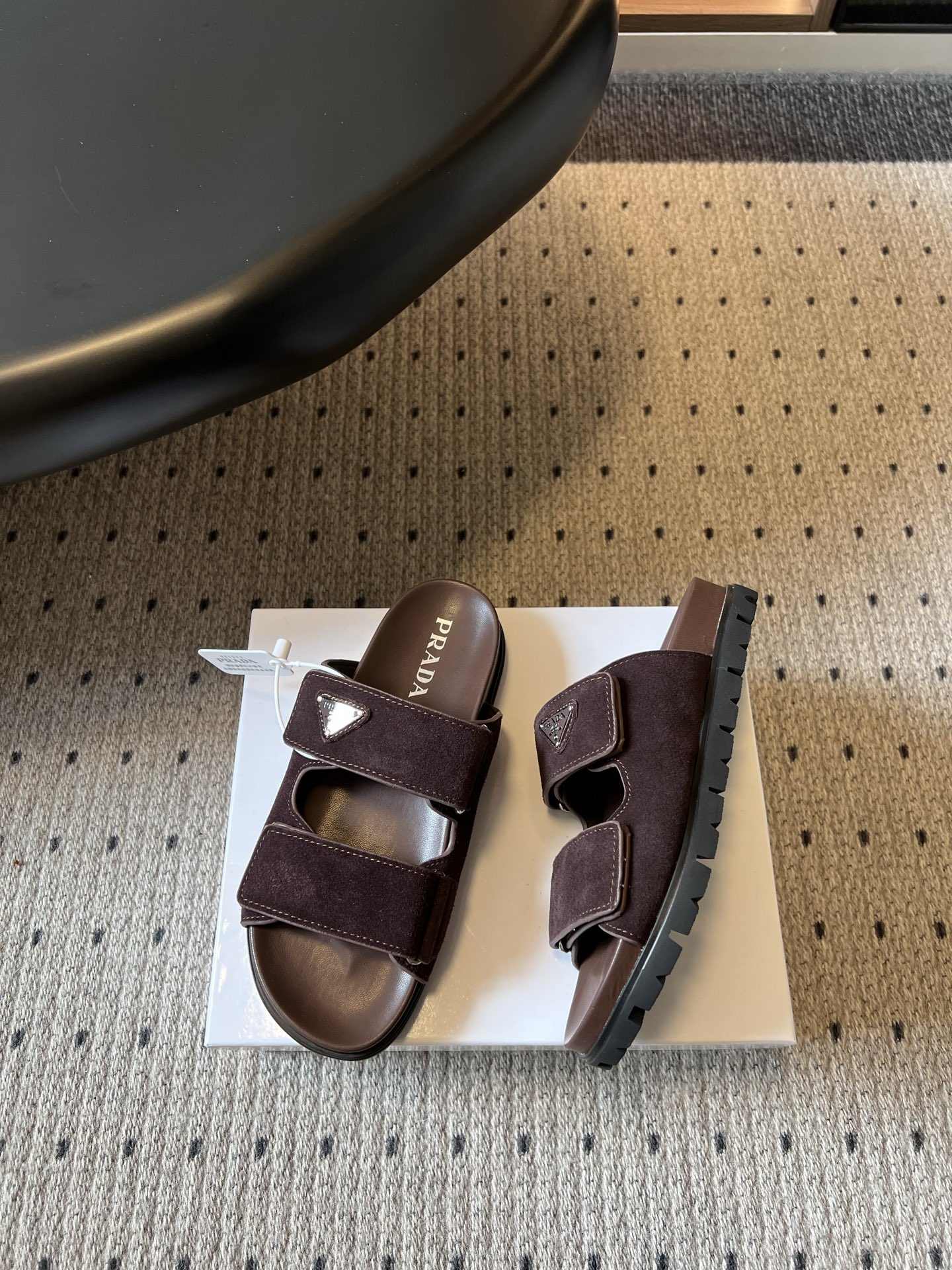 Prada Prad* 26ss 春夏新款双带魔术贴凉拖