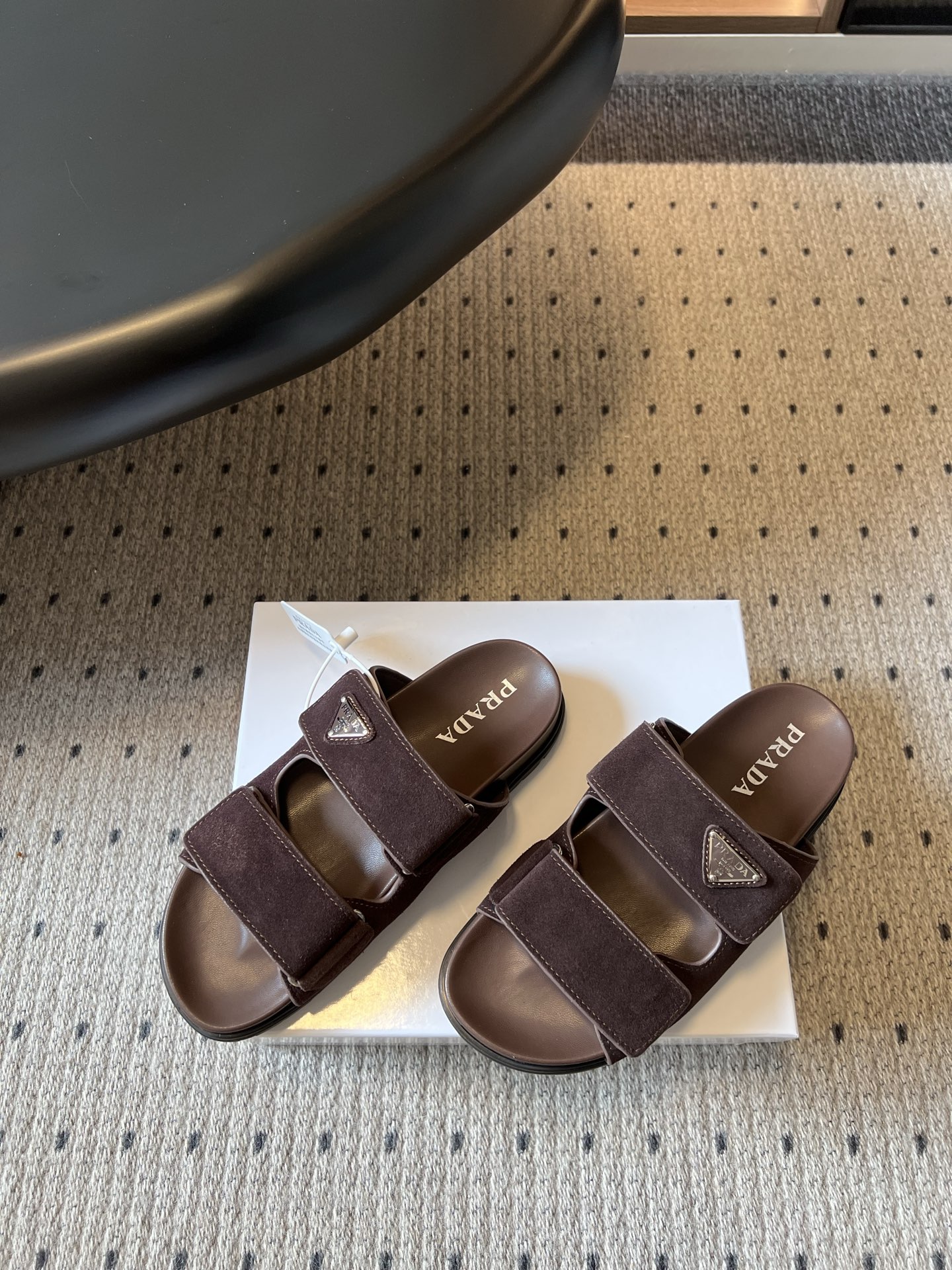 Prada Prad* 26ss 春夏新款双带魔术贴凉拖