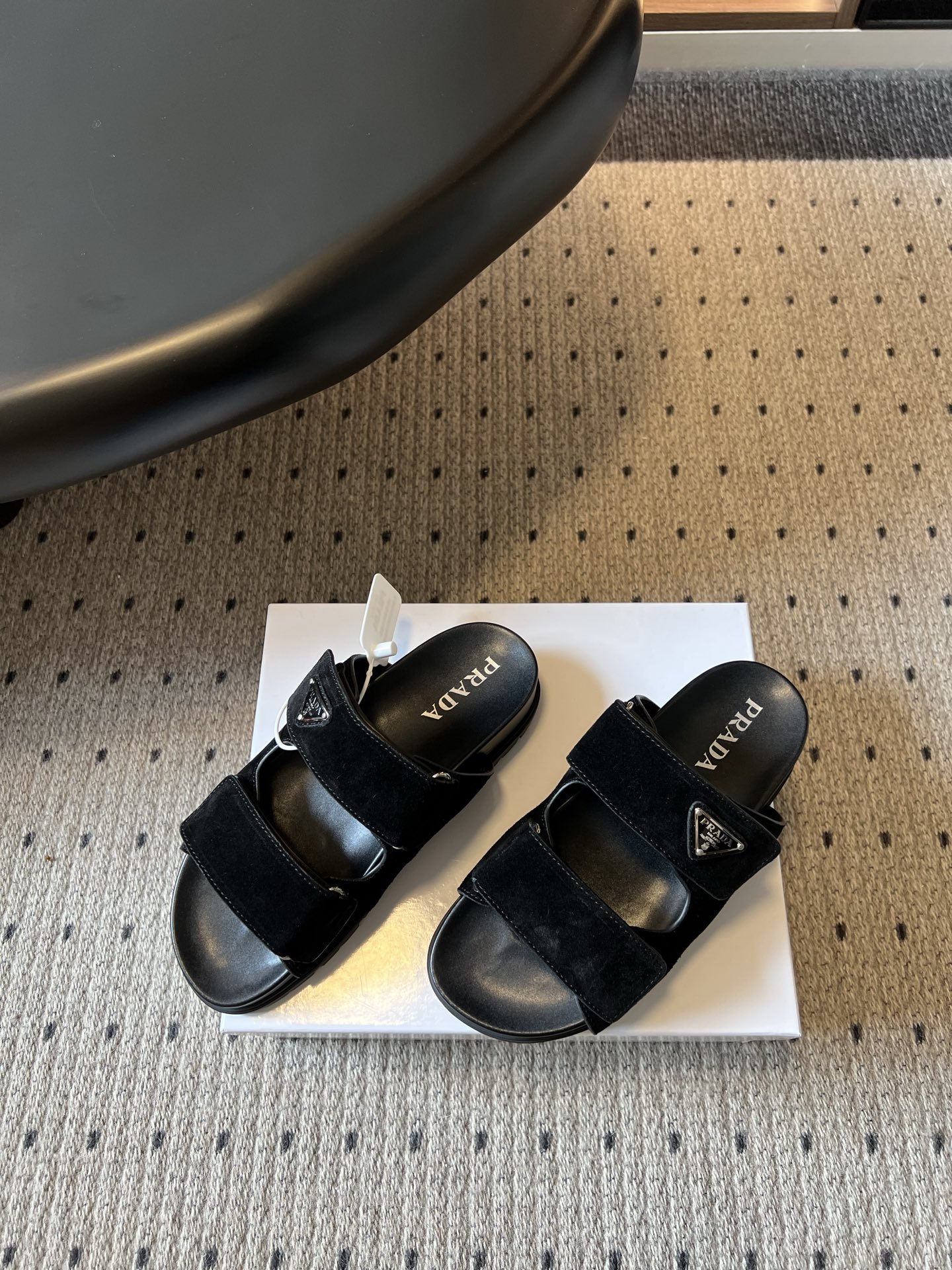 Prada Prad* 26ss 春夏新款双带魔术贴凉拖
