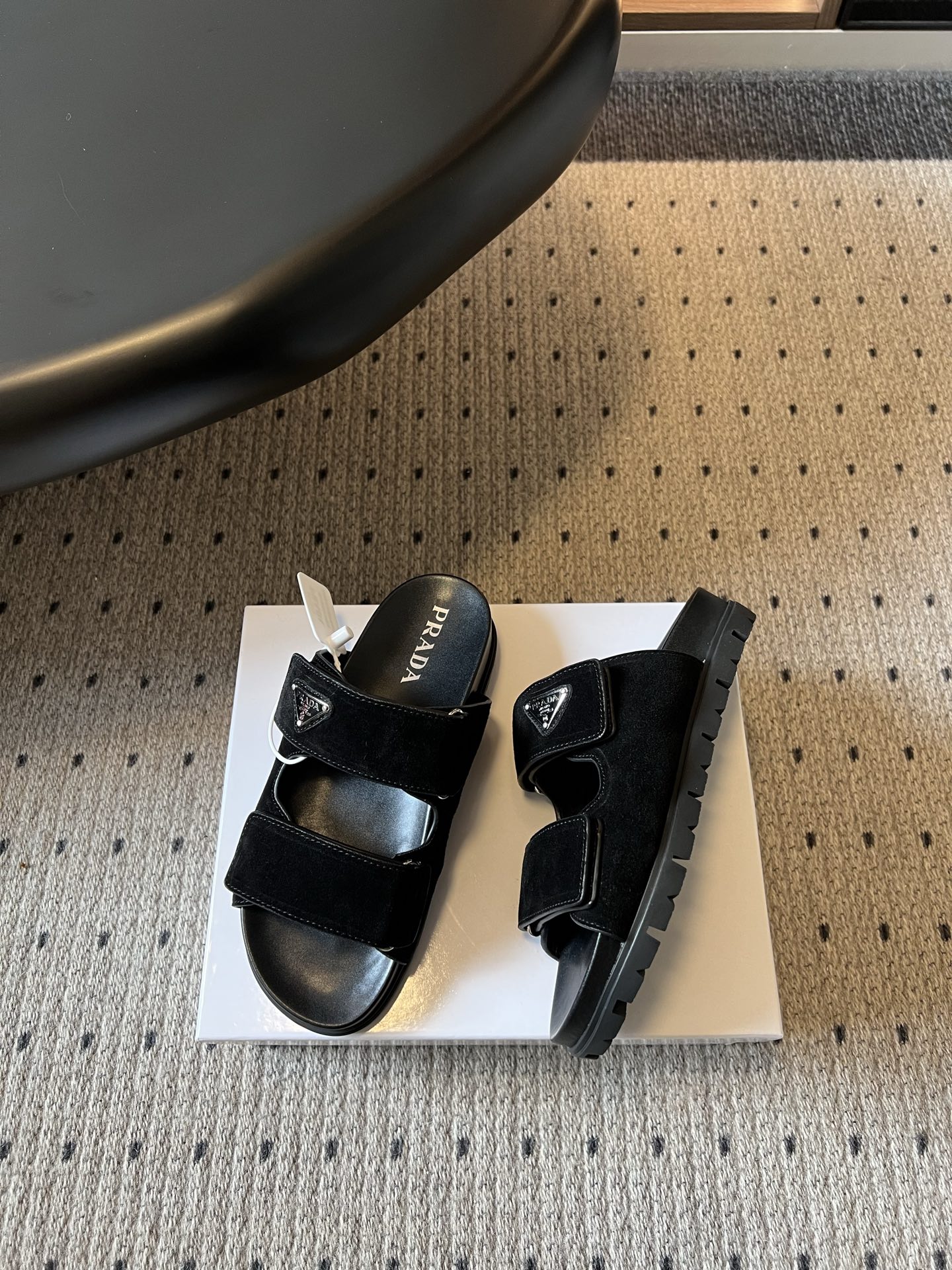 Prada Prad* 26ss 春夏新款双带魔术贴凉拖