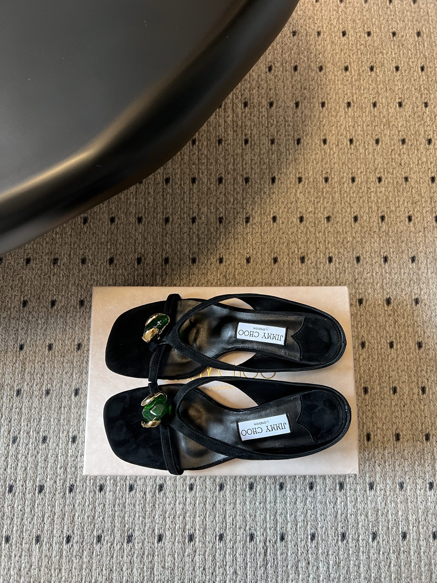 지미추 보석 장식 키튼힐 샌들 113067 이미지 6