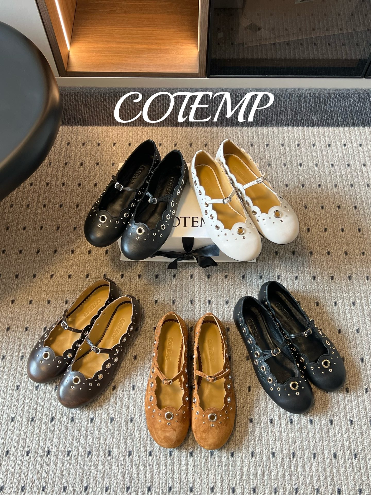 G102 COTEM* 26ss新款镂空花边玛丽珍鞋 自带松弛复古文艺氛围感的平底玛丽珍，圆润圆头搭配波浪花边鞋口，鞋身