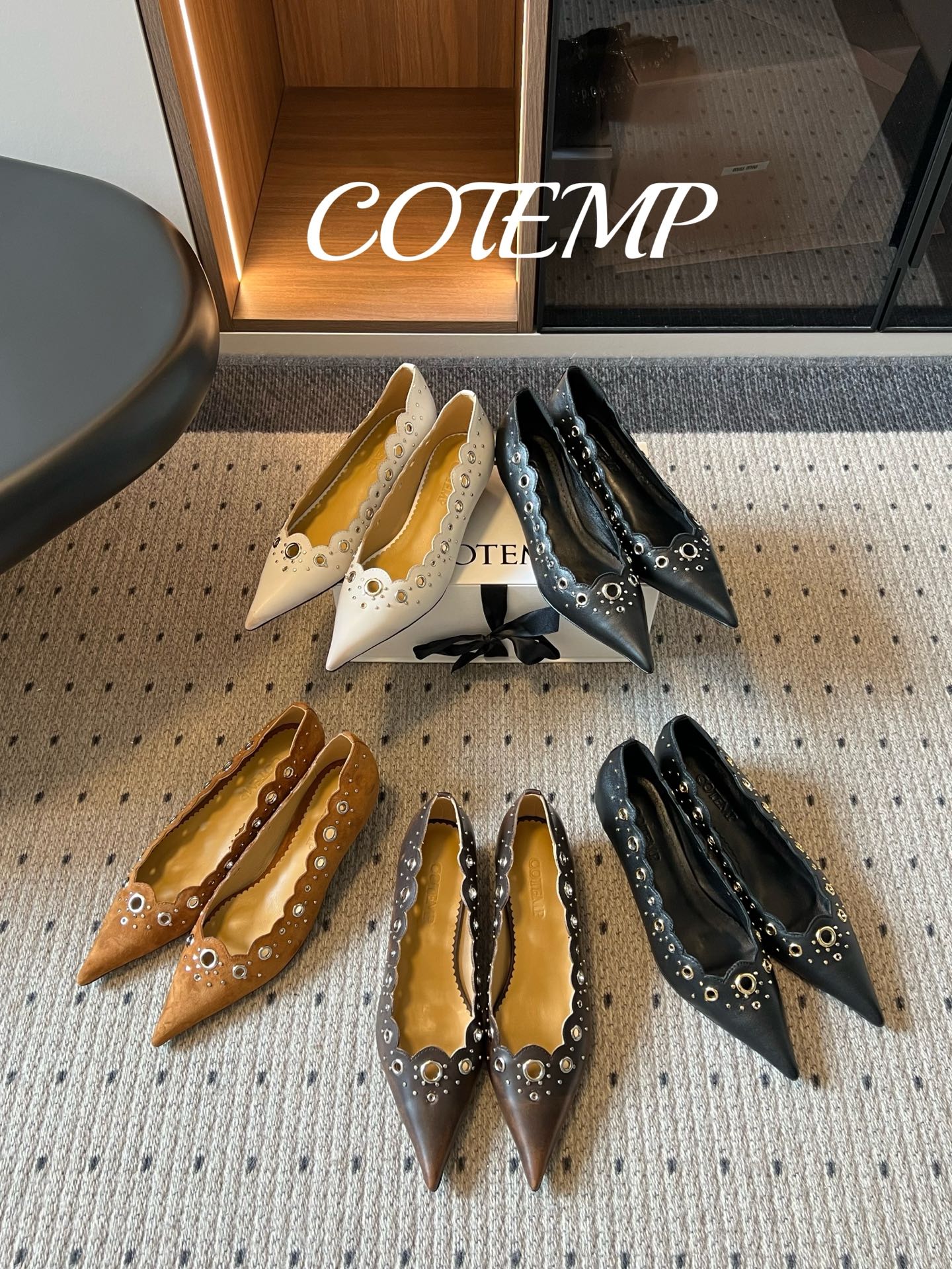 G102 COTEM* 26ss新款镂空花边玛丽珍鞋 自带松弛复古文艺氛围感的平底玛丽珍，圆润圆头搭配波浪花边鞋口，鞋身