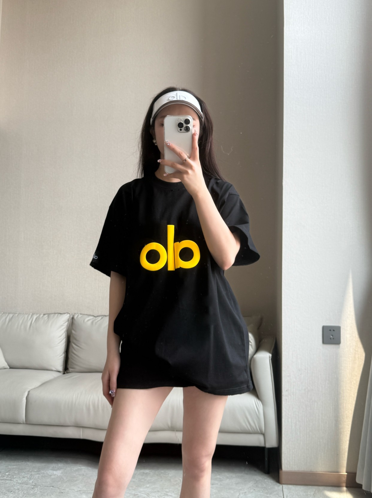 Alo t-shirt lounge black yoga