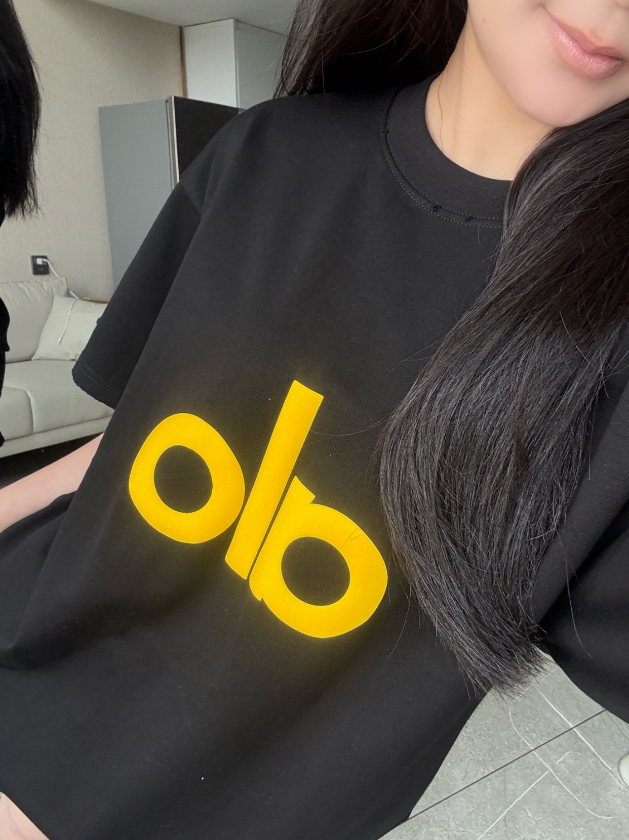 Alo t-shirt lounge black yoga