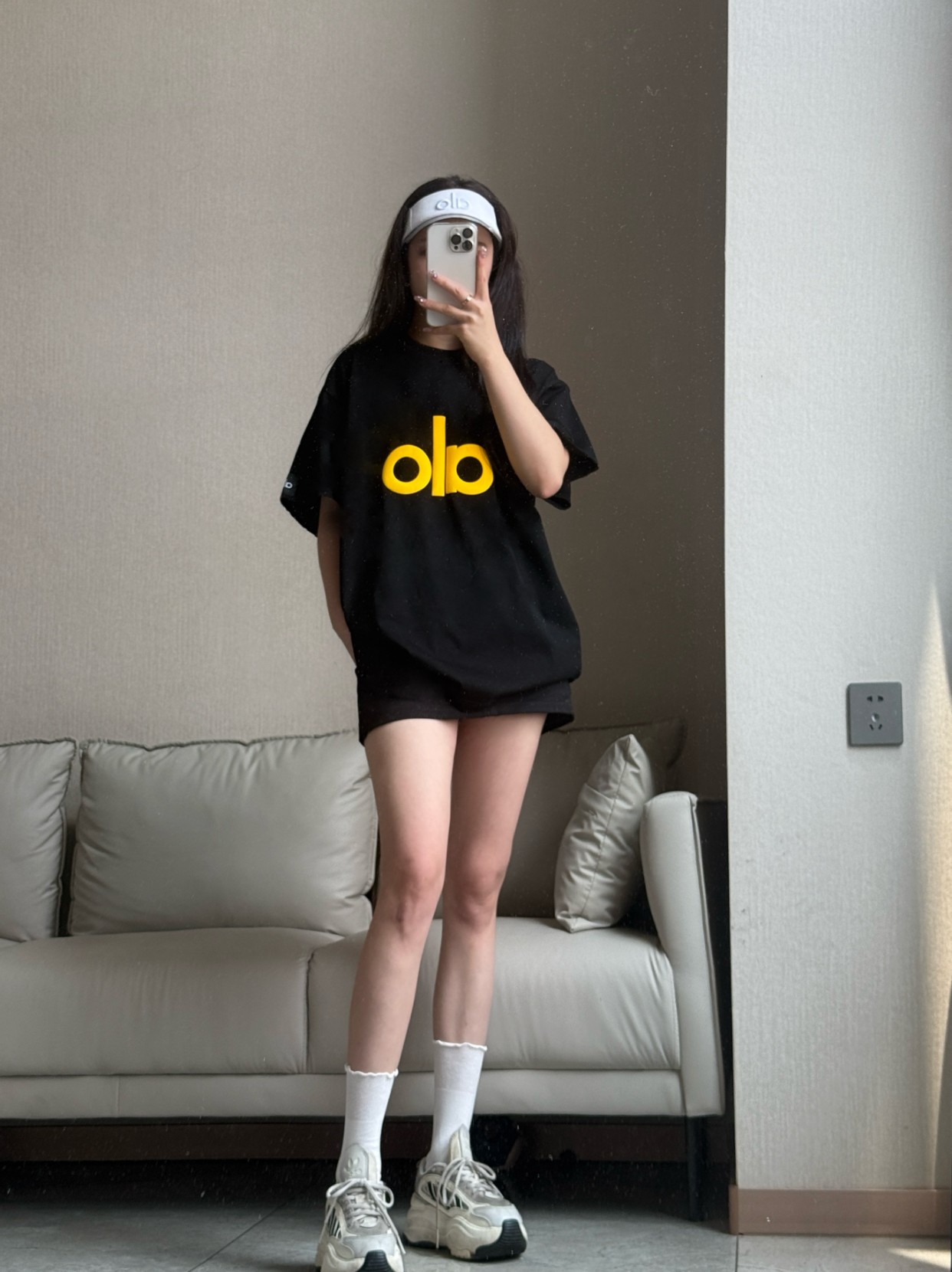 Alo t-shirt lounge black yoga