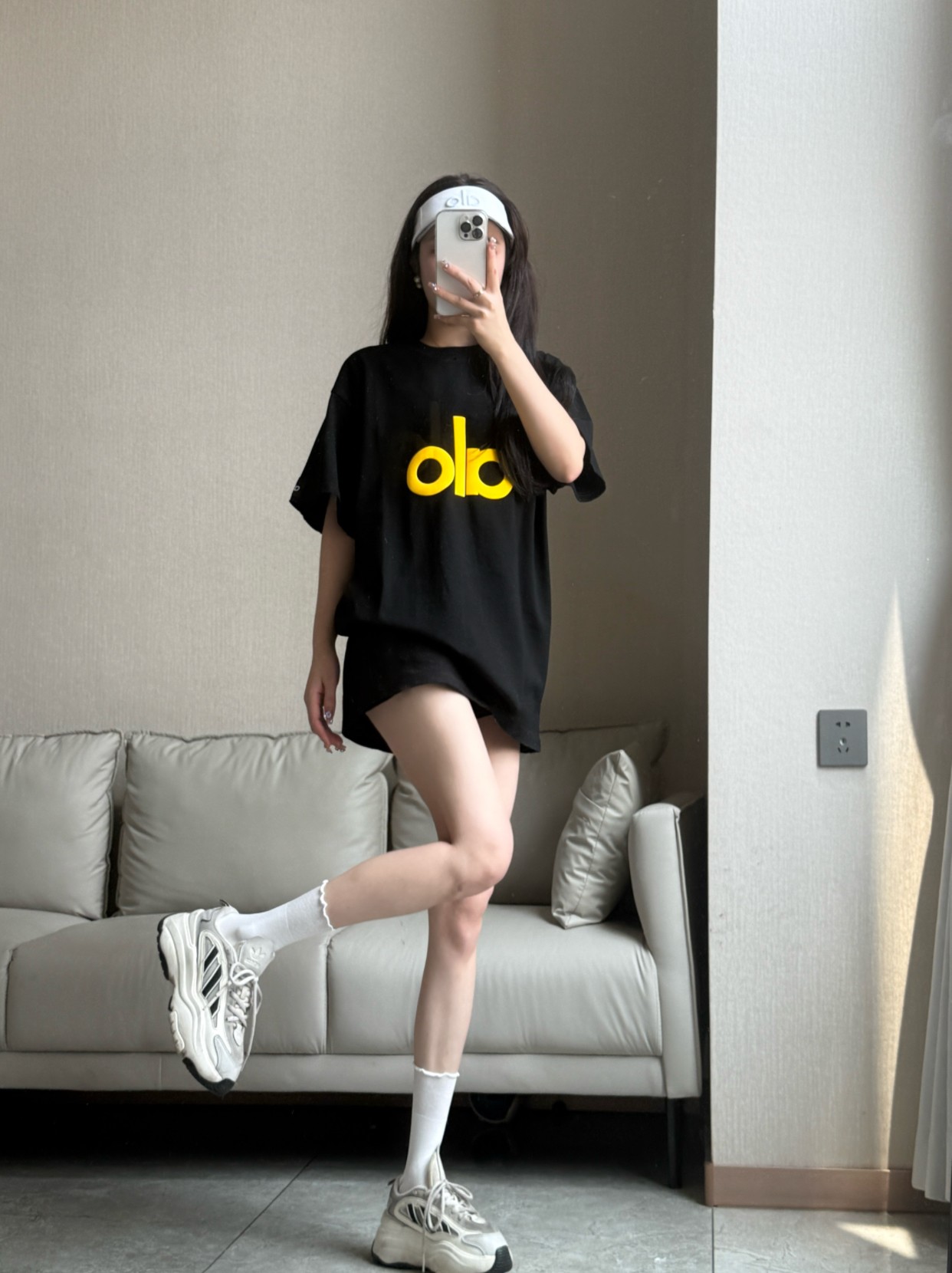 Alo t-shirt lounge black yoga