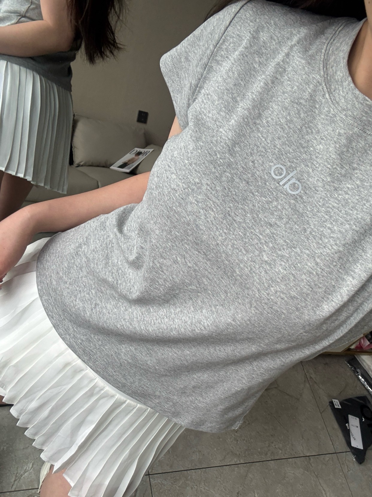 Alo t-shirt everyday heather gray yoga