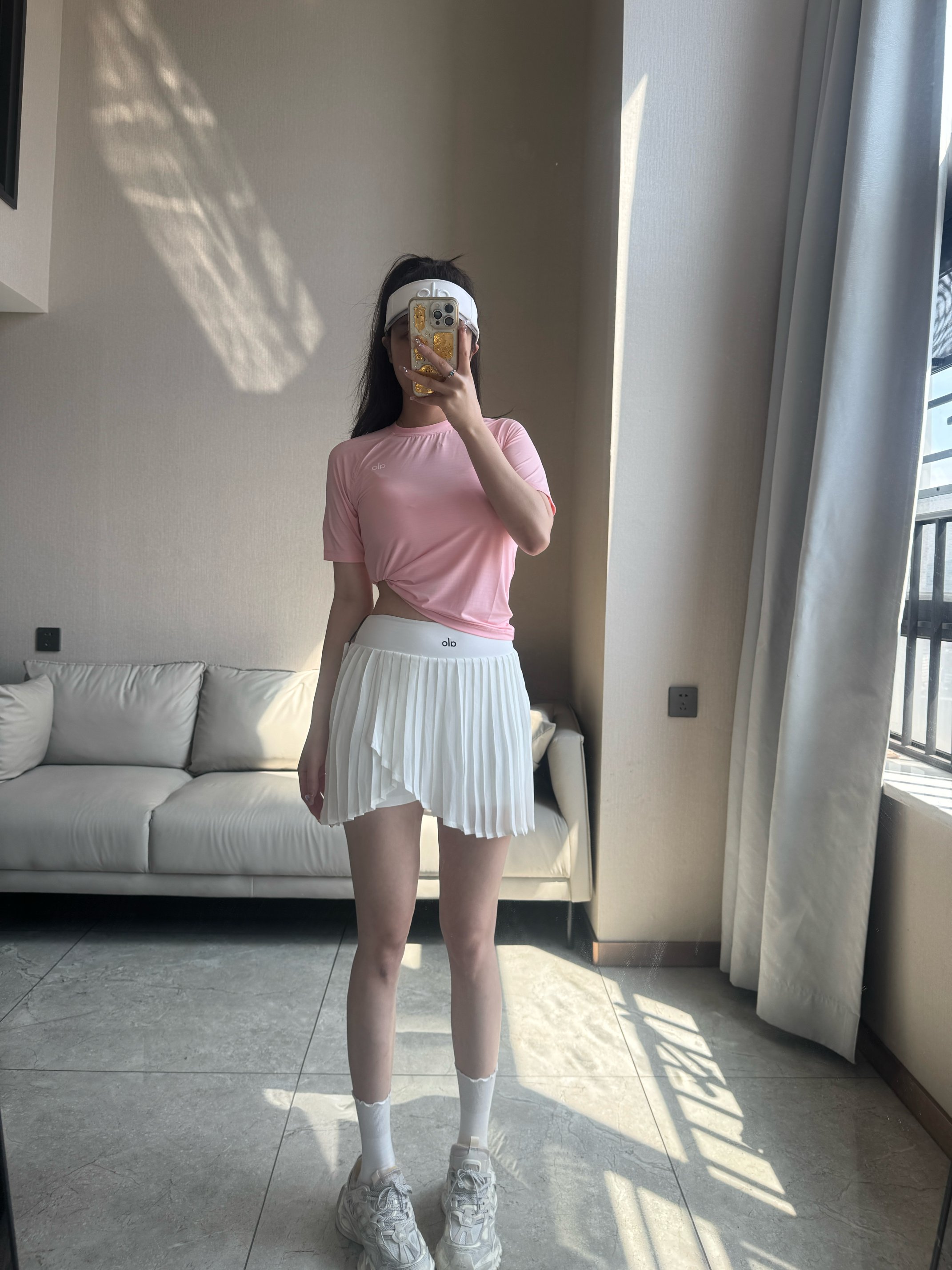 Alo t-shirt studio pink yoga