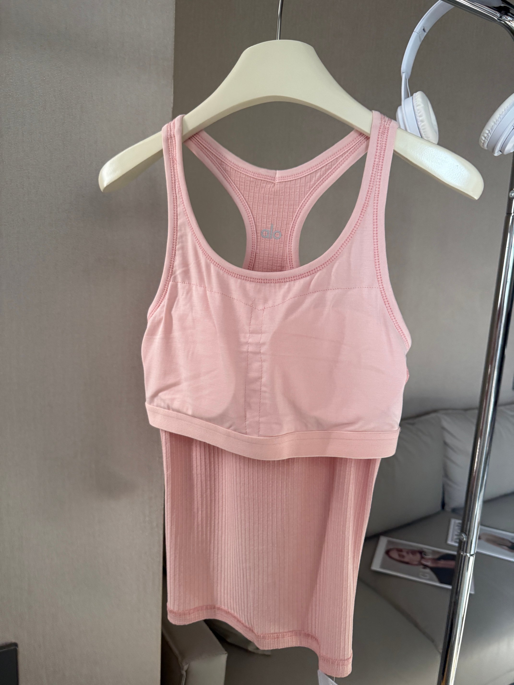Alo tank yoga charcoal gray