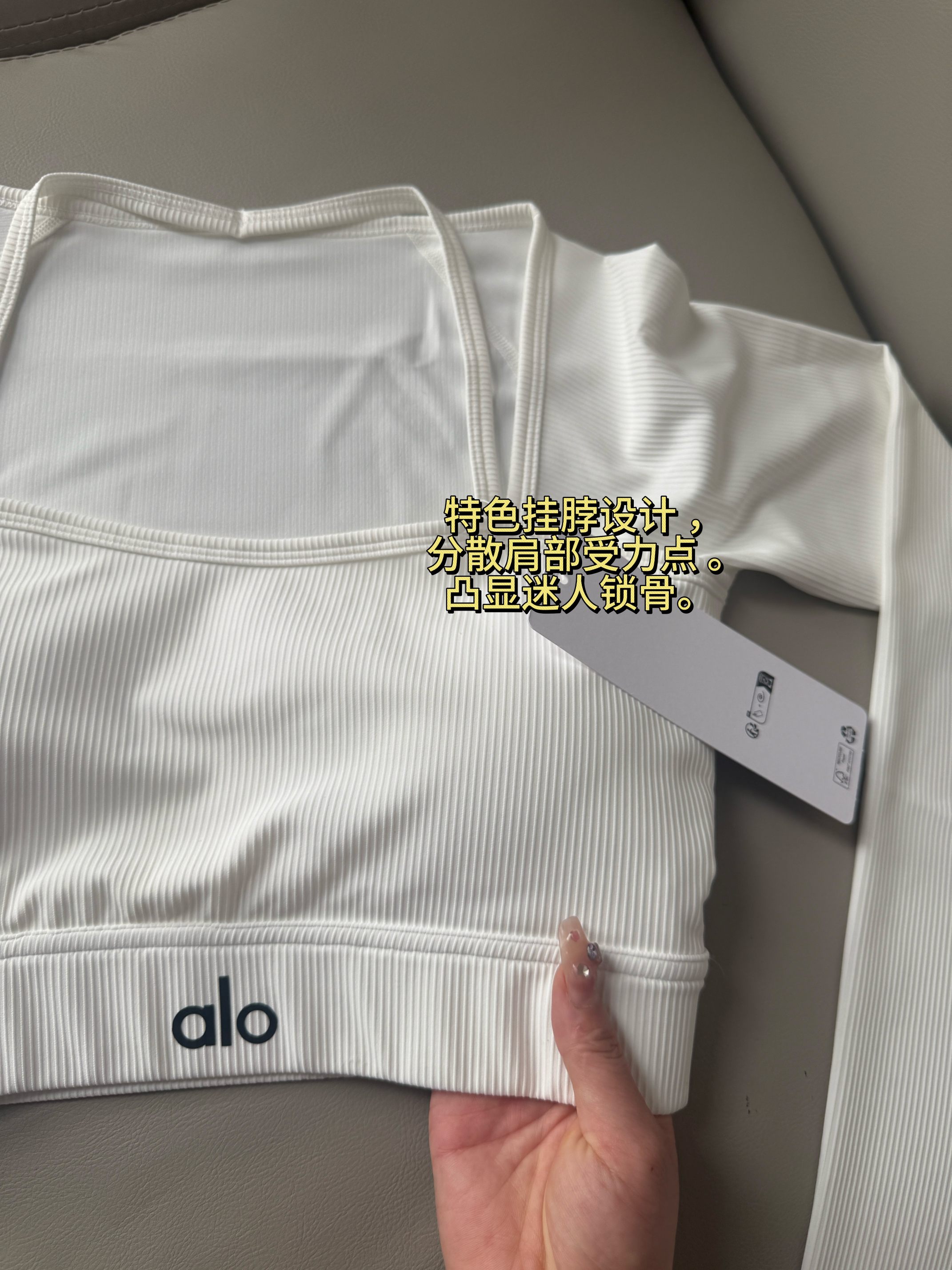 Alo Shorts Aloyoga Women s Yoga Cycling Long Sleeve Suit Top Sling Fake Two-Piece One-Piece Bra Pad