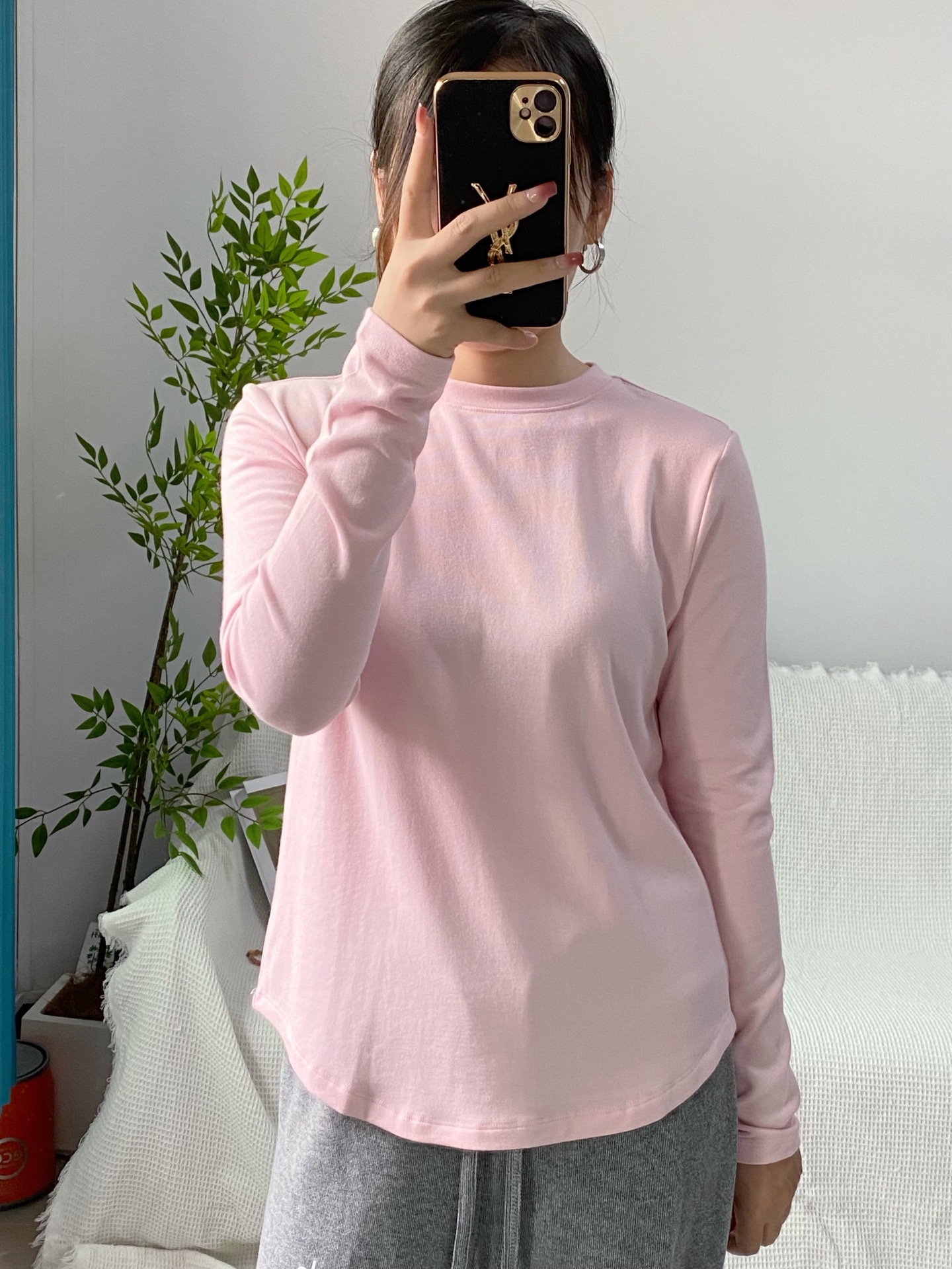 Lululemon long sleeve lounge light pink yoga