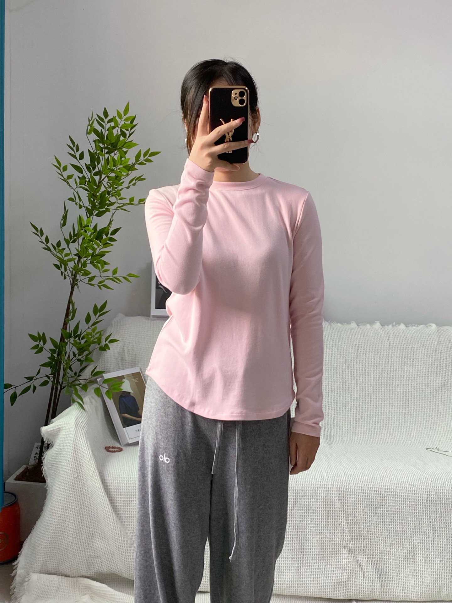 Lululemon long sleeve lounge light pink yoga