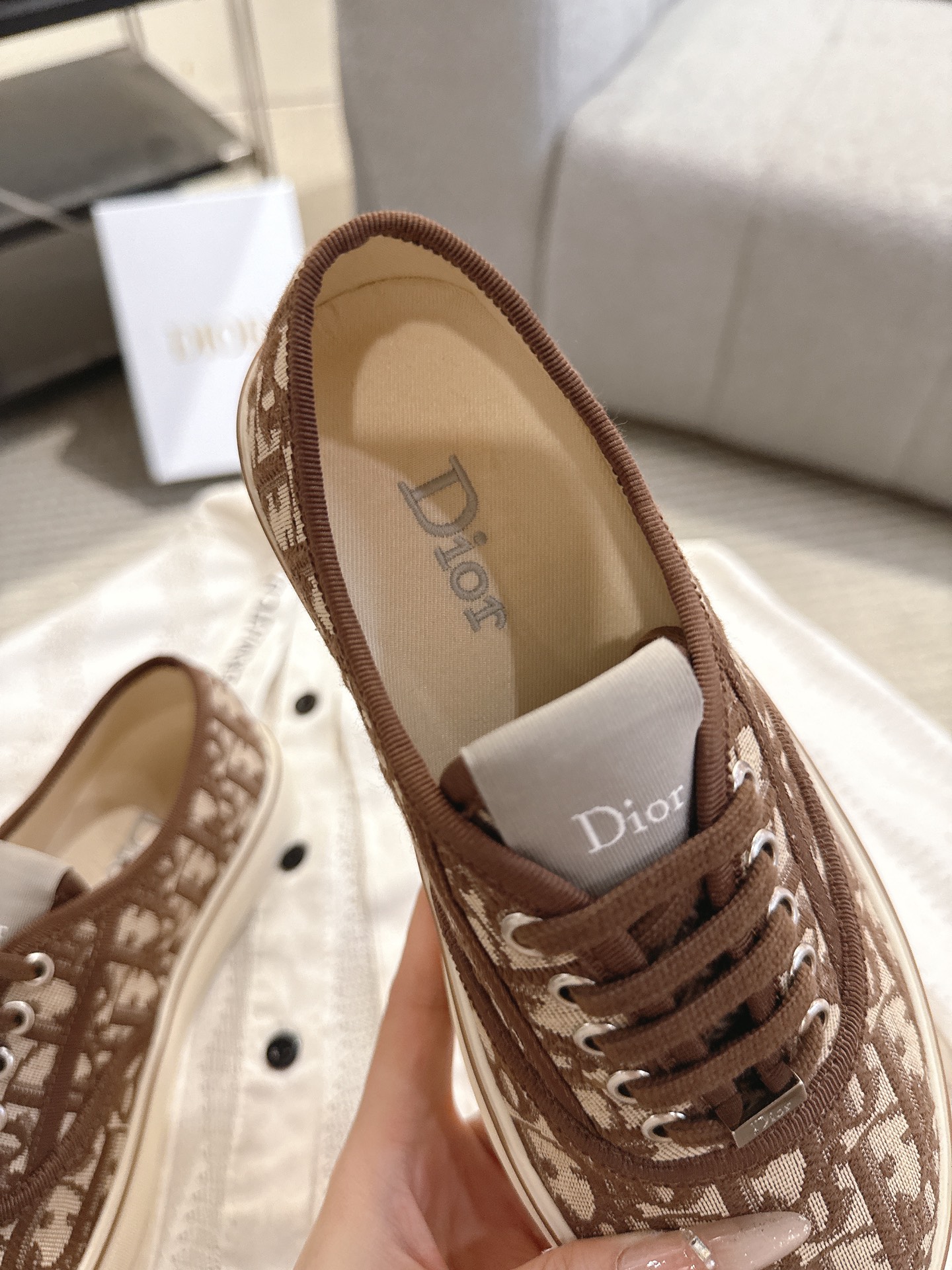 Dior Dior迪奥 Saltwind 系列 老花 蕾丝 帆布鞋 休闲 运动鞋 板鞋