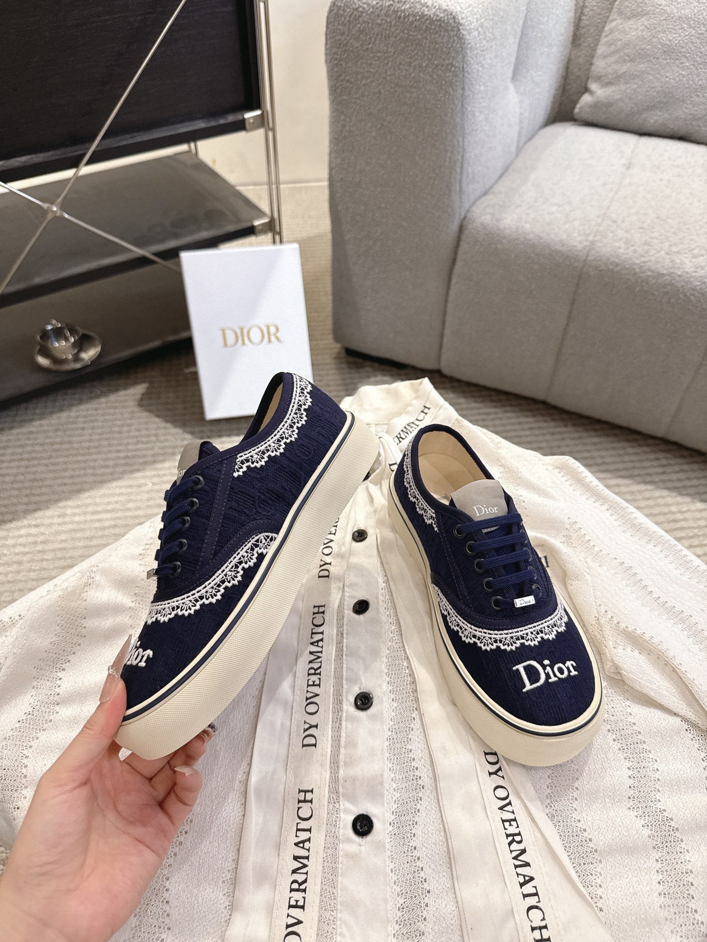 Dior Dior迪奥 Saltwind 系列 老花 蕾丝 帆布鞋 休闲 运动鞋 板鞋