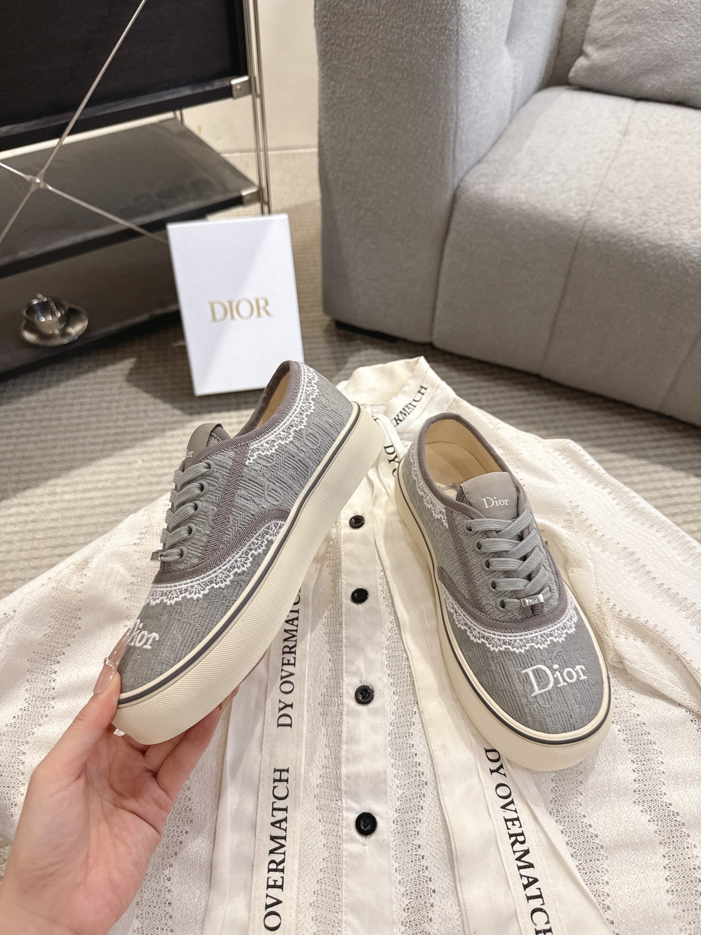 Dior Dior迪奥 Saltwind 系列 老花 蕾丝 帆布鞋 休闲 运动鞋 板鞋