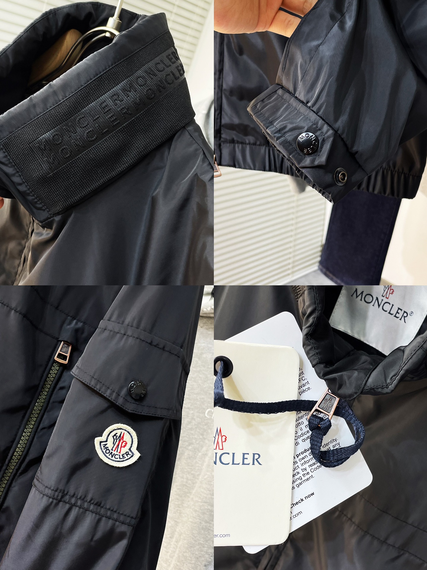 616 Mon*ler Light Hat Jacket for Fall/Winter Festival: Plasma Fibre, Unique Design, Black/Green Army - 图片 8