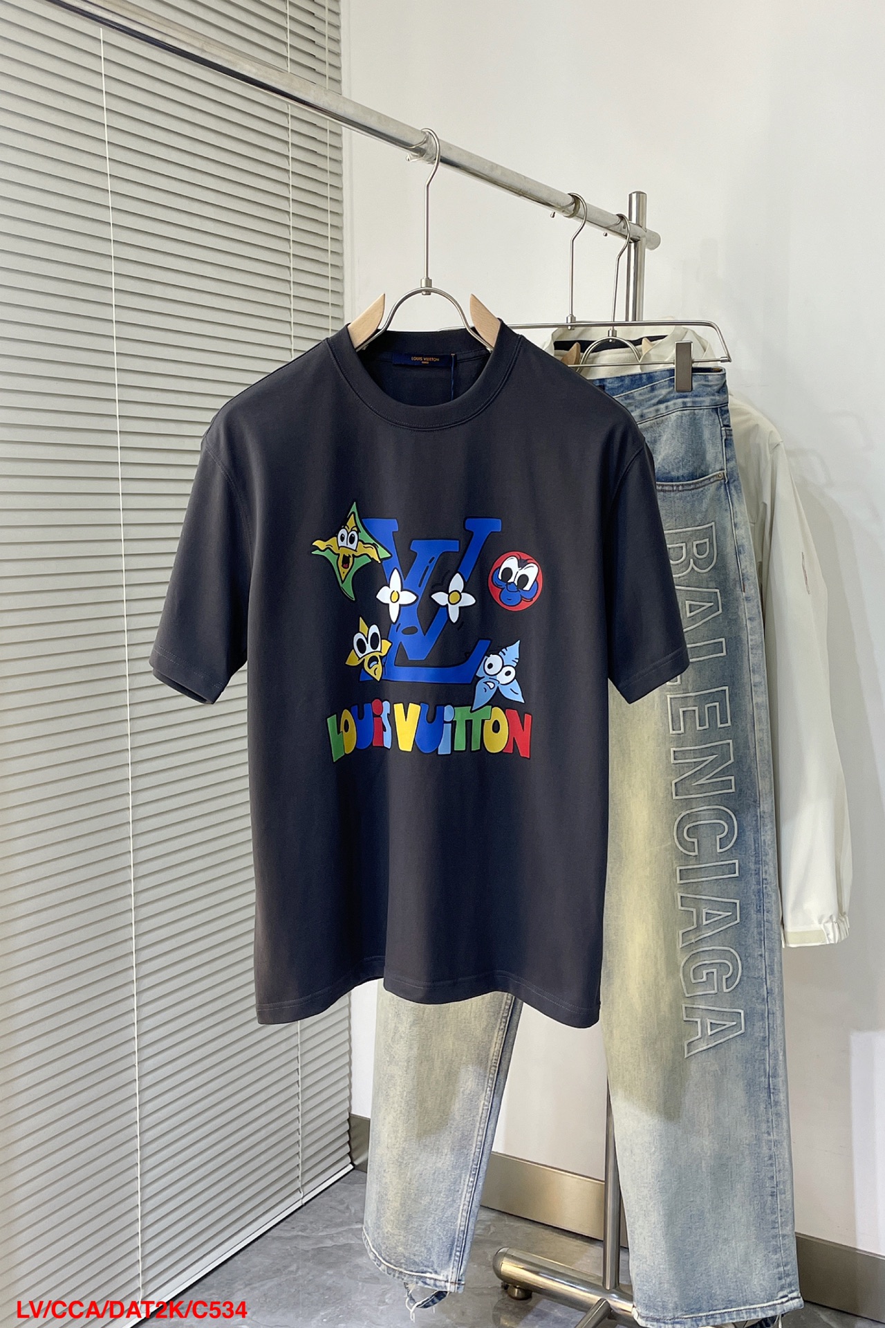 Louis Vuitton Clothing T-Shirt Printing Unisex Cotton Fall/Winter Collection Fashion Short Sleeve