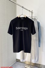 Balenciaga Clothing T-Shirt Printing Unisex Spring/Summer Collection Fashion Short Sleeve