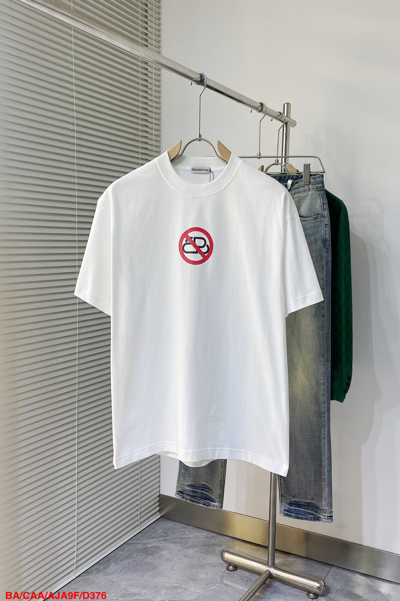 Balenciaga Clothing T-Shirt Printing Men Cotton Knitting Short Sleeve