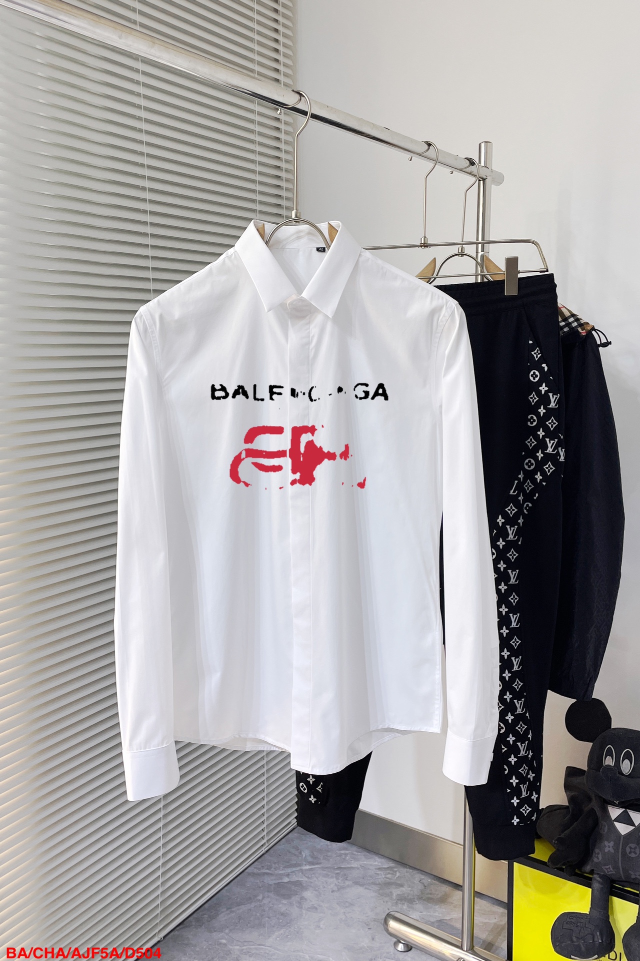 Balenciaga Clothing Shirts & Blouses Black White Men Cotton Spring Collection