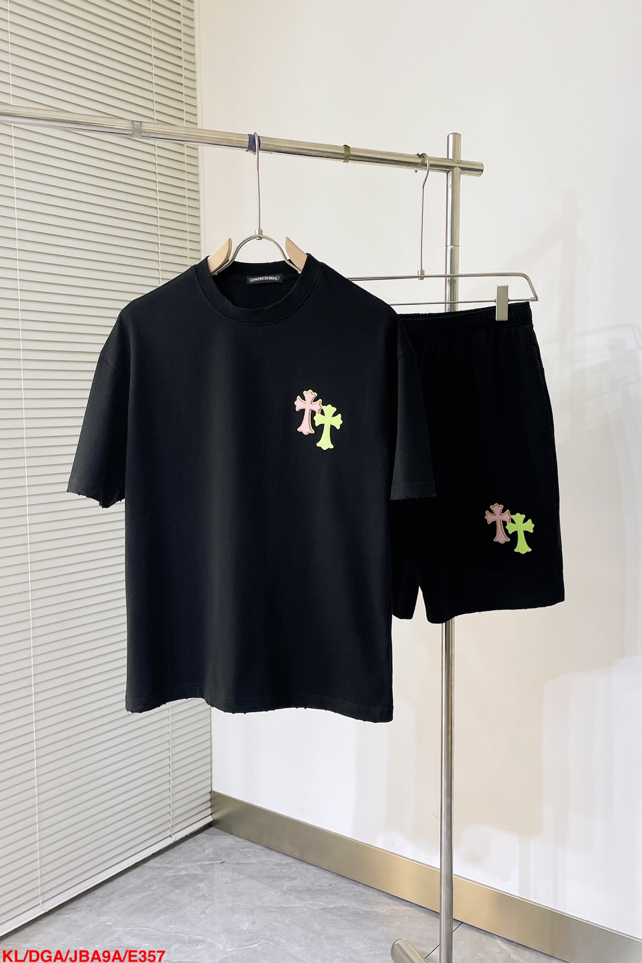 Chrome Hearts Clothing T-Shirt Black White Embroidery Fashion Short Sleeve