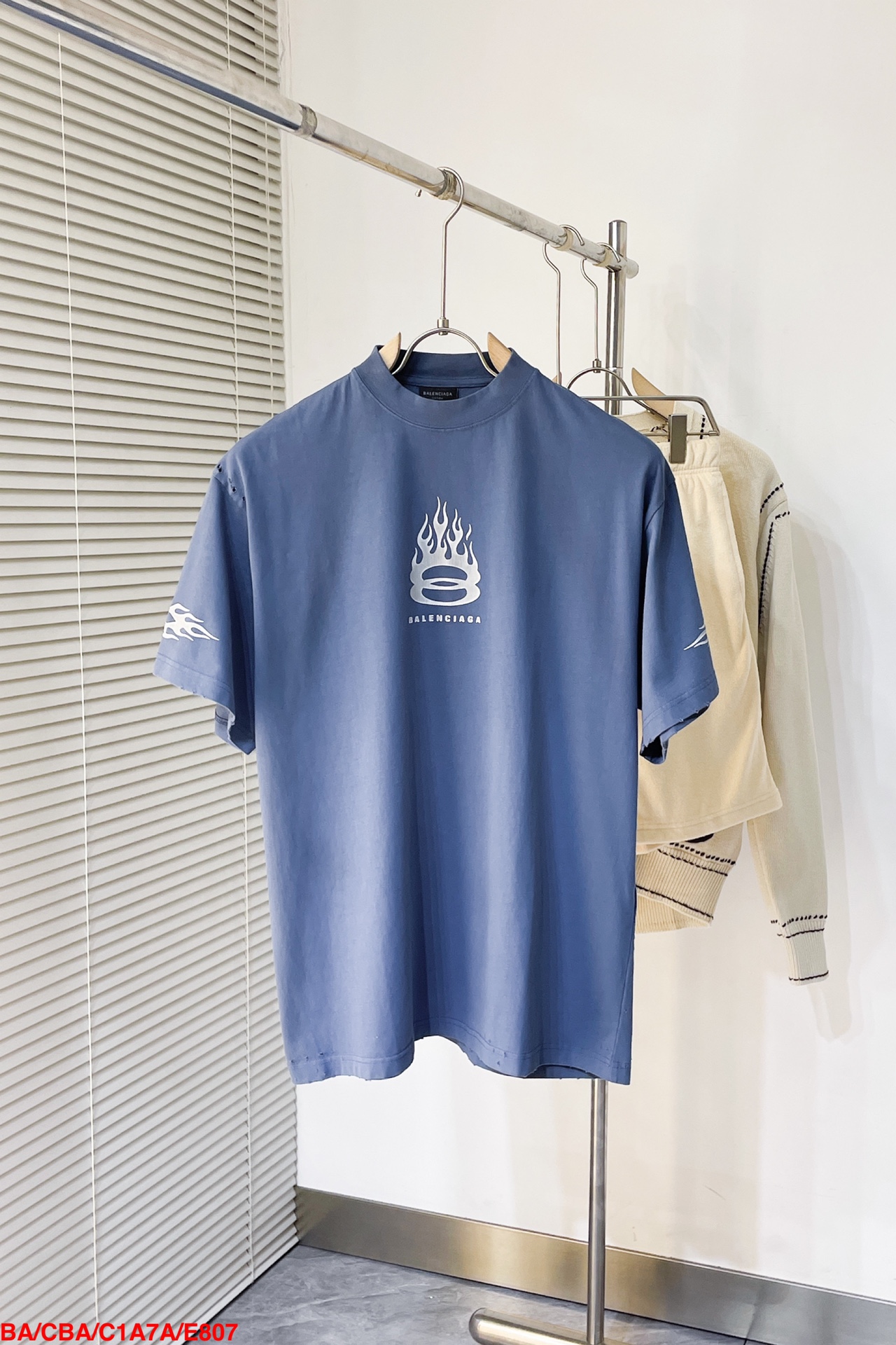 Balenciaga Clothing T-Shirt Black Blue Grey Yellow Printing Unisex Spring/Summer Collection Short Sleeve
