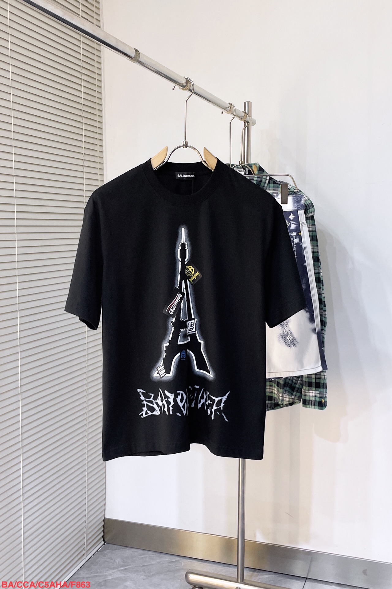 Balenciaga Clothing T-Shirt Printing Cotton Fashion Short Sleeve