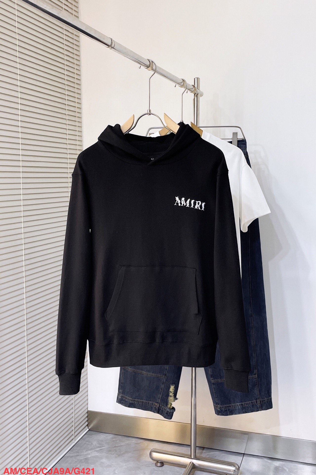 Amiri Clothing Hoodies Printing Cotton Hooded Top