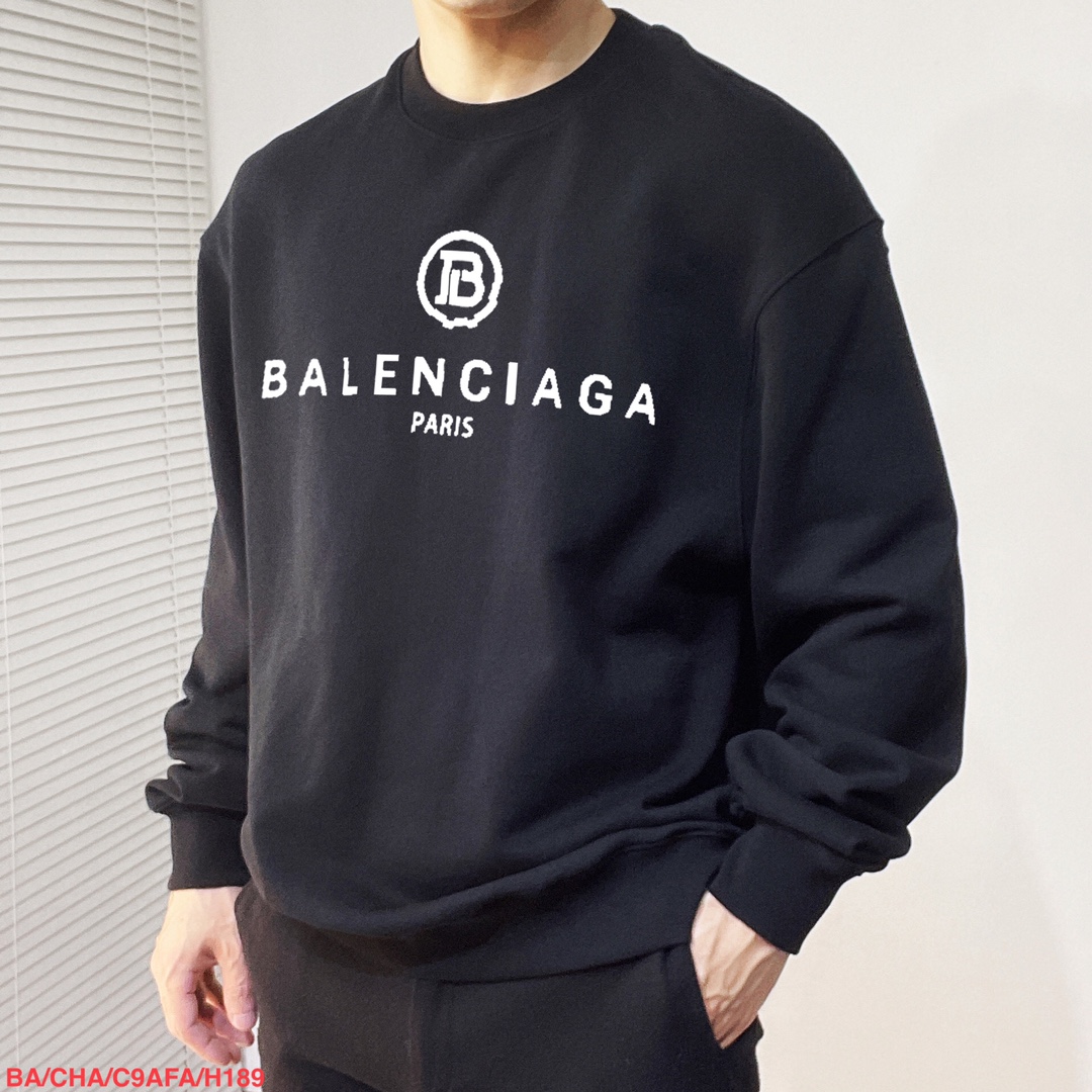  H189 BA 🔥 巴黎世家 2025ss新款 长袖 圆领 卫衣，高端版本！专柜定制面料 透气舒适度高