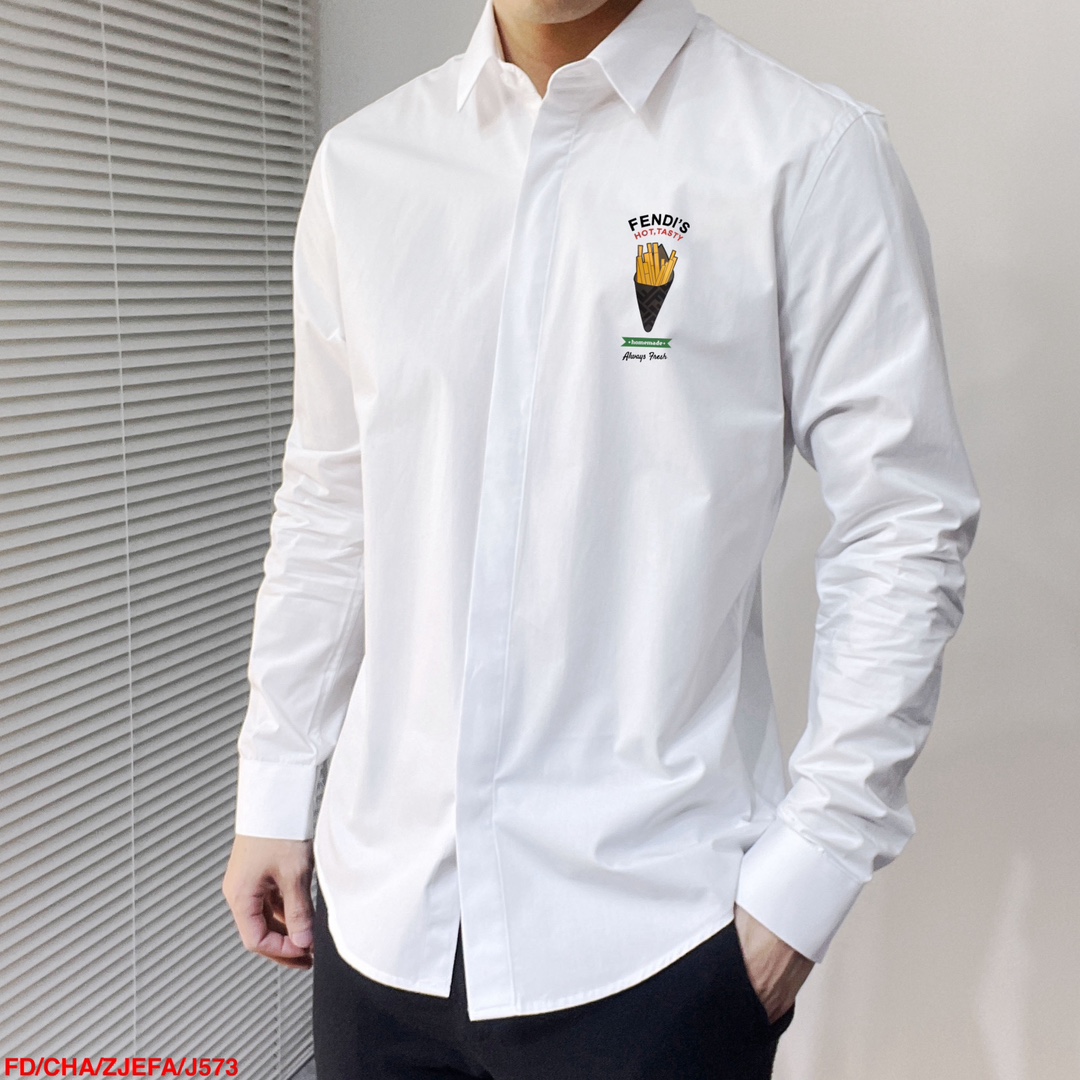 NO:126787,P FD Fendi The latest men's essential shirt for counter, natural cotton, comfortable and breathable, original single product, original fabric, soft and comfortable, high-end and luxurious, enough to have a sufficiently scene-like grade, this shirt is proud to make you satisfied and face! Size 38-42 Black and white 2 colors Size chart Bust shoulder width Clothes length Sleeve length 3896 42 70 63 39102 44 71 64 40106 45 72 65 41 46 73 66 42 116 47 74 67,,fendi,shirts,alexander wang19860909P FD芬迪 专柜最新款男士必备款衬衫,天然棉,舒服透气,原单狠货,原版面料,柔软舒适,上身高端又奢华,足够场面的档次,这款衬衫无不骄傲的让你满意有面子! 尺码38-42 黑白2色 尺码表 胸围 肩宽 衣长 袖长 3896 42 70 63 39102 44 71 64 40106 45 72 65 41 46 73 66 42 116 47 74 67,,fendi,shirts,alexander wang,Men's clothing