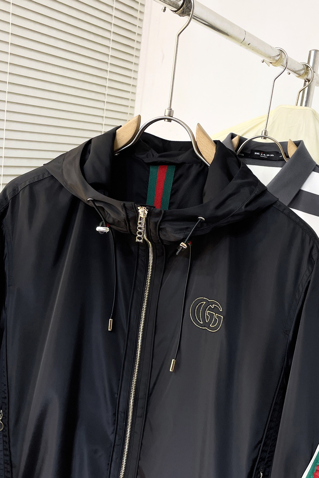  K071 GU🔥GUCCI●古驰 2025开春新款男士夹克外套连帽，原单三标齐全高端版本！连帽款式 高