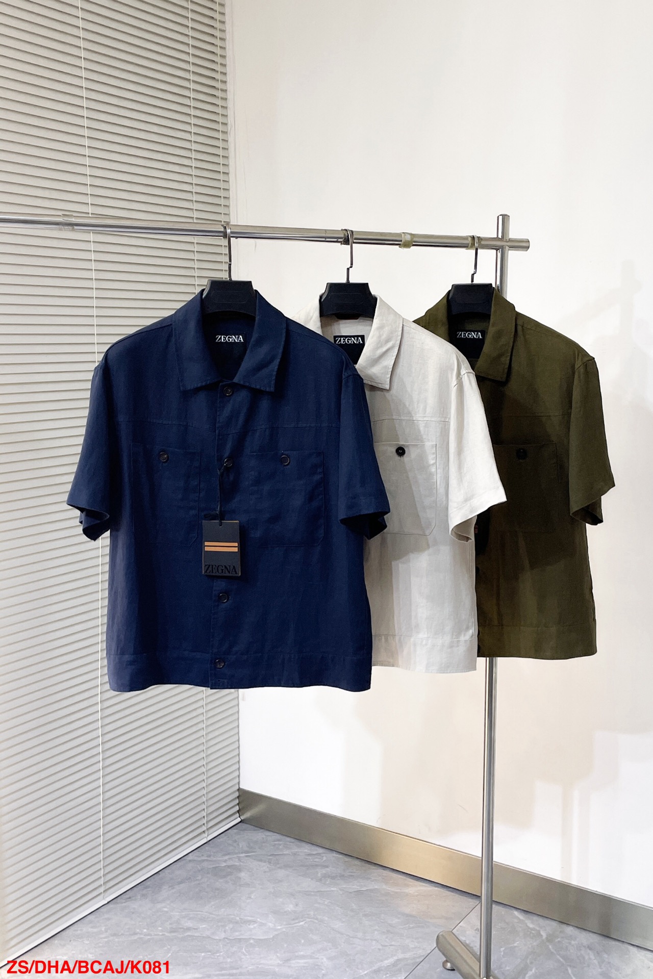  K081 ZS🔥ZEGNA●杰尼亚 2025开春新品翻领半袖亚麻外套，法式慵懒老钱风穿搭！夏日叠穿神器