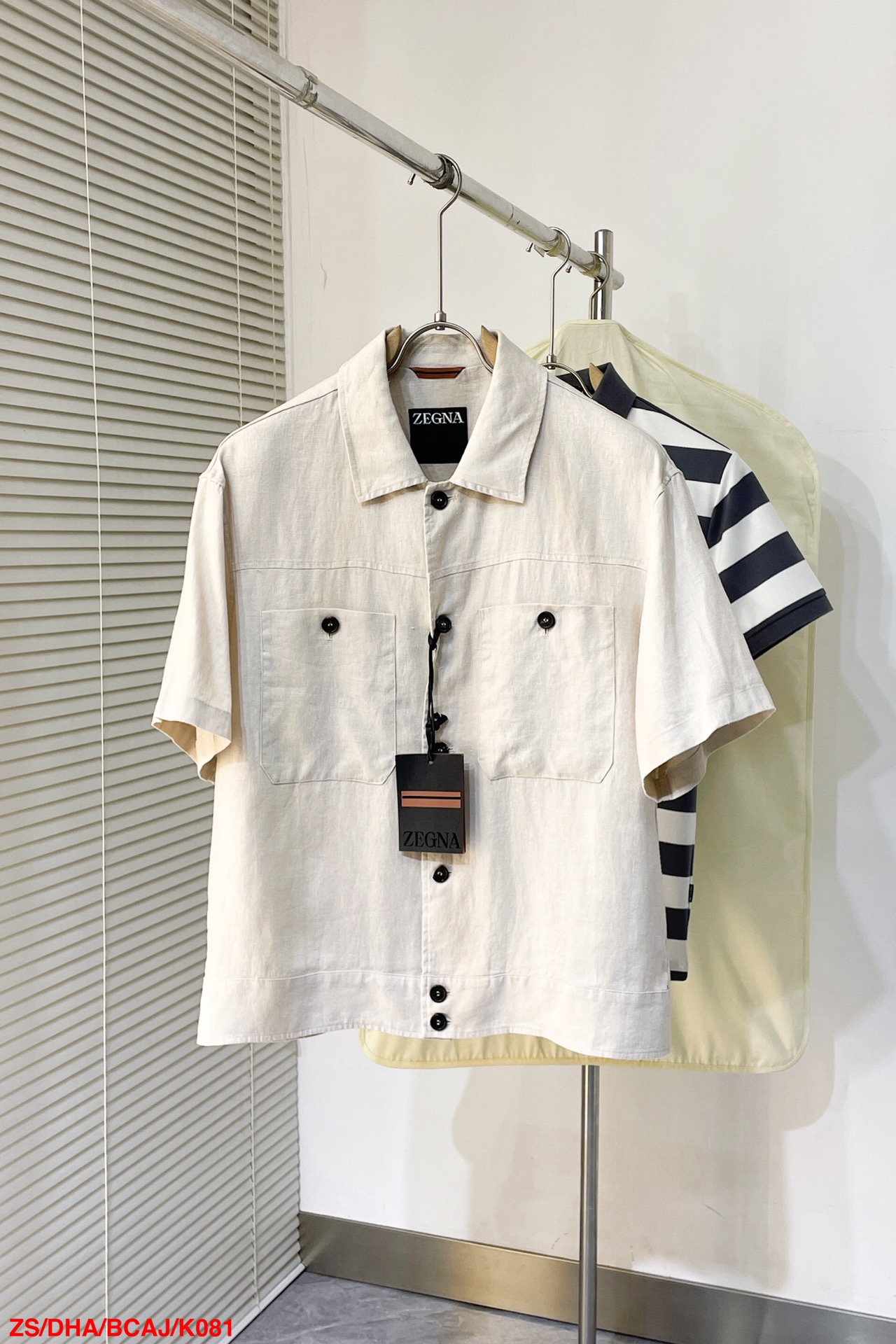  K081 ZS🔥ZEGNA●杰尼亚 2025开春新品翻领半袖亚麻外套，法式慵懒老钱风穿搭！夏日叠穿神器
