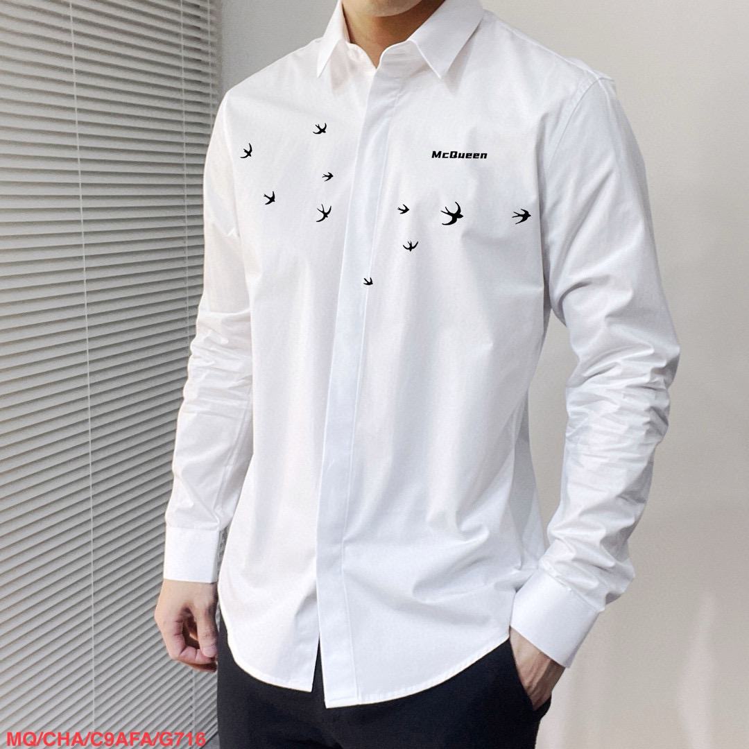 McQueen’s Counter: Stylish Long-Sleeved Shirts with Original Technology Fabrics