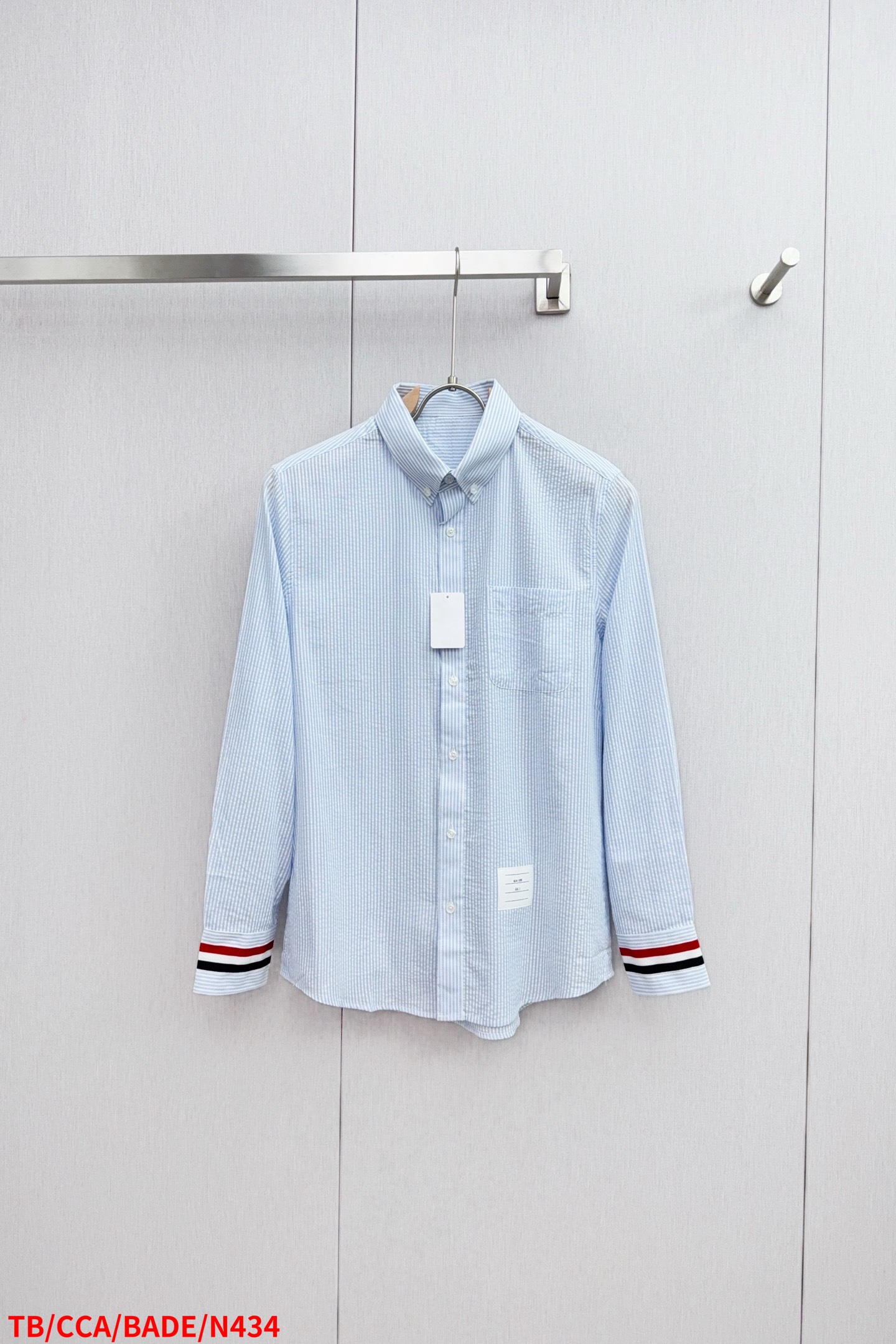 Thom Browne New Season Classic Striped Double-Sleeve Oxford Shirt