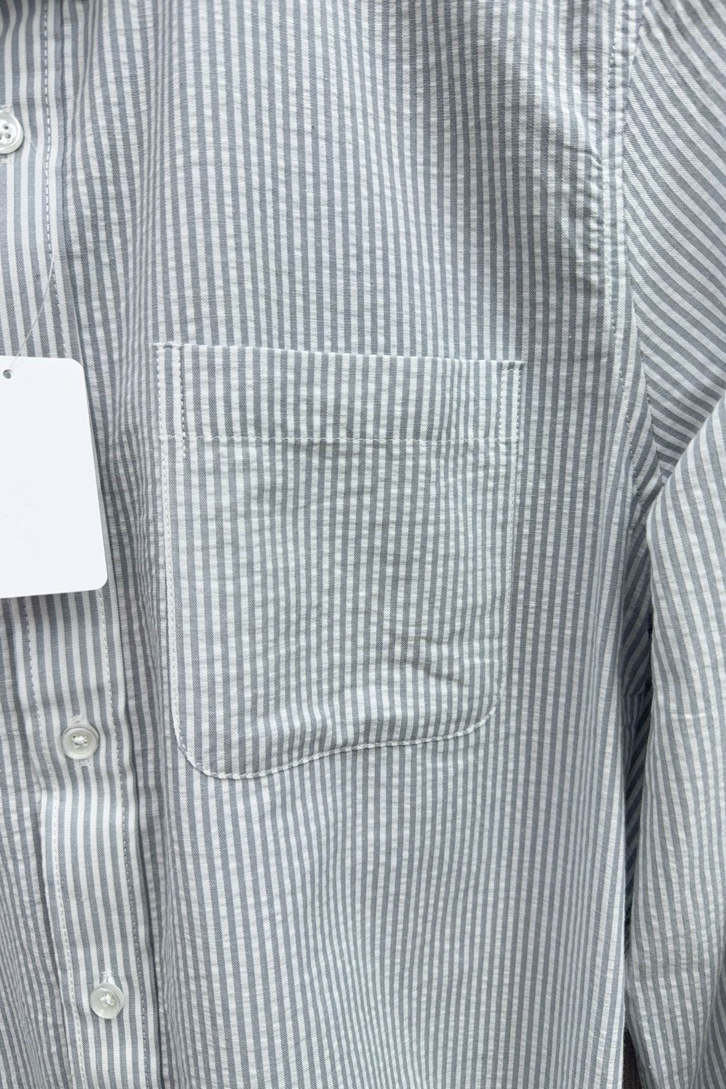 New Season Thom Browne Striped Double-Sleeve Oxford Shirts with High-Level Details - 图片 5