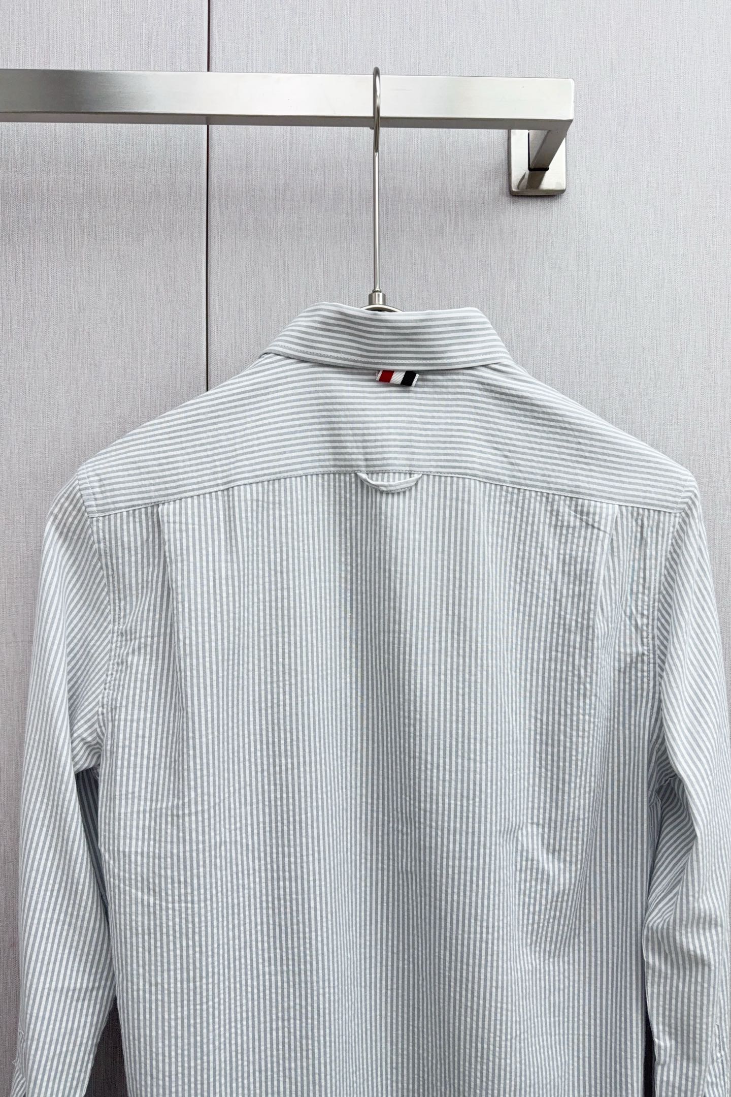New Season Thom Browne Striped Double-Sleeve Oxford Shirts with High-Level Details - 图片 8