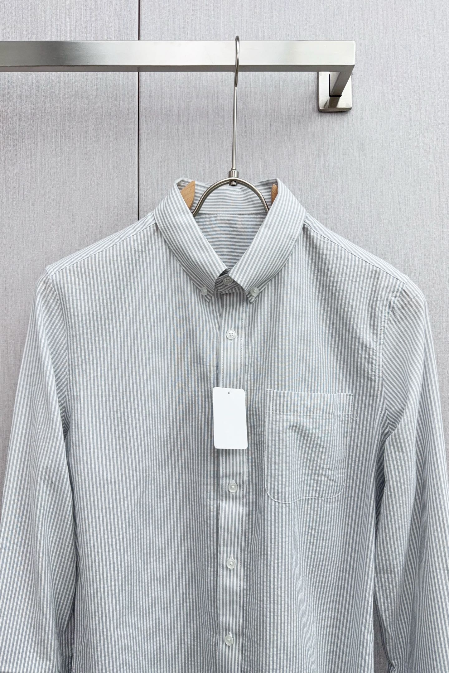 New Season Thom Browne Striped Double-Sleeve Oxford Shirts with High-Level Details - 图片 3